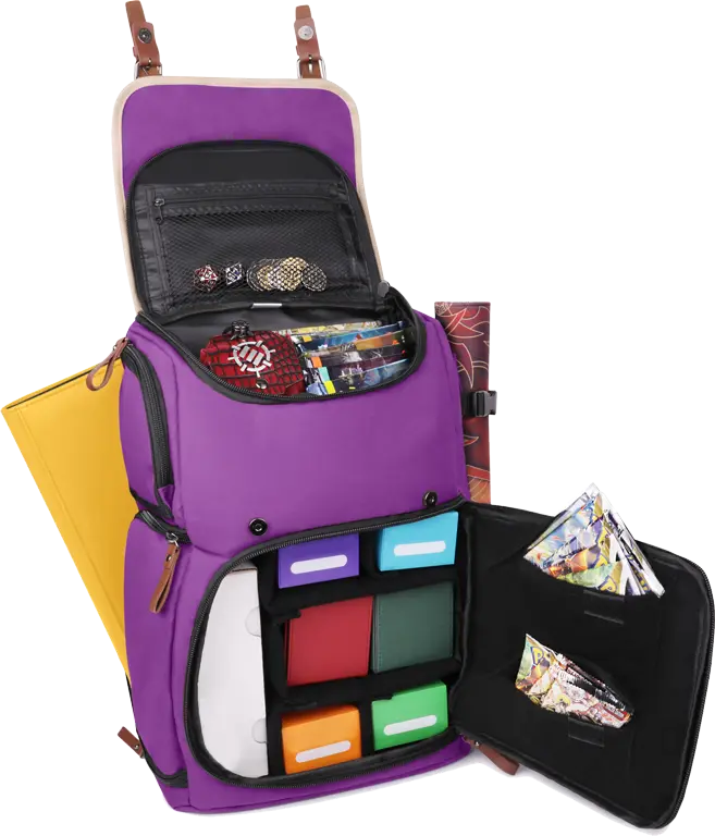 ENHANCE Gaming Trading Card Storage Backpack Purple