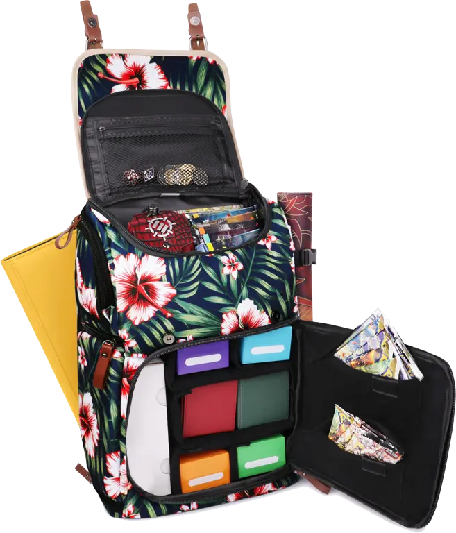ENHANCE Gaming Trading Card Storage Backpack Tropical