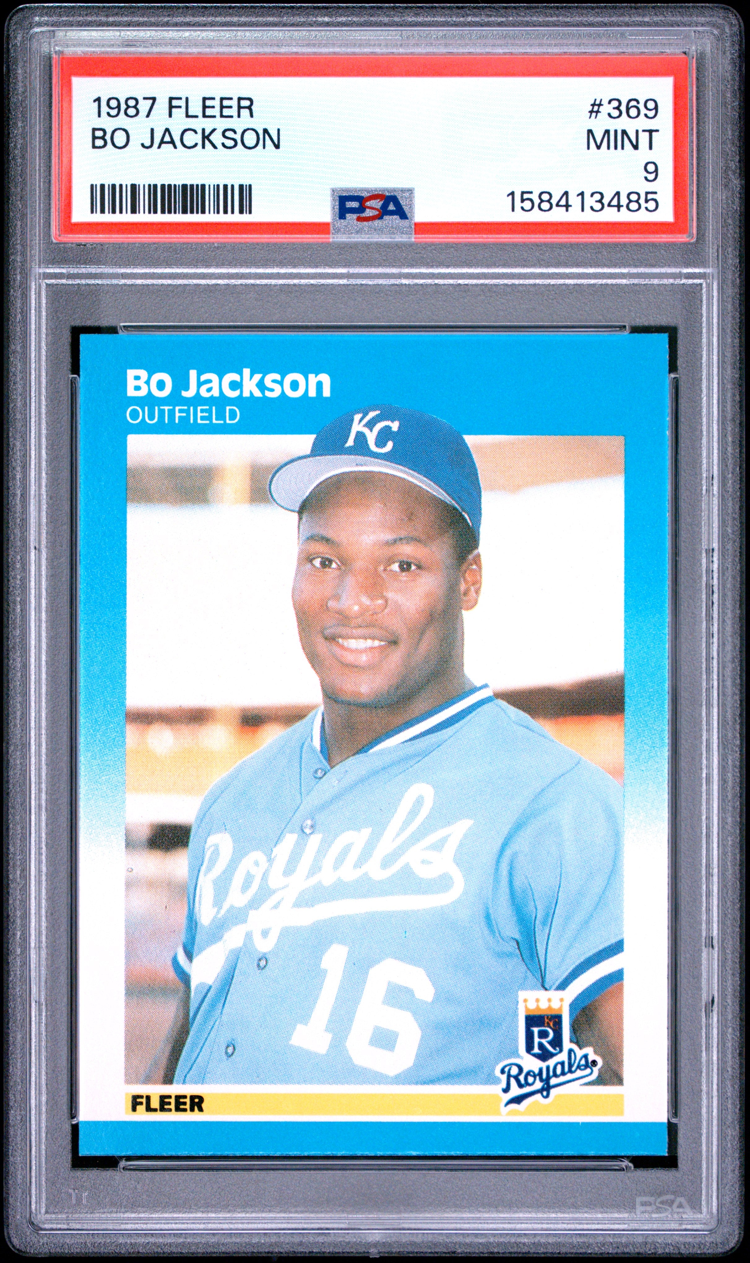 1987 FLEER 369 BO JACKSON PSA 9 - front