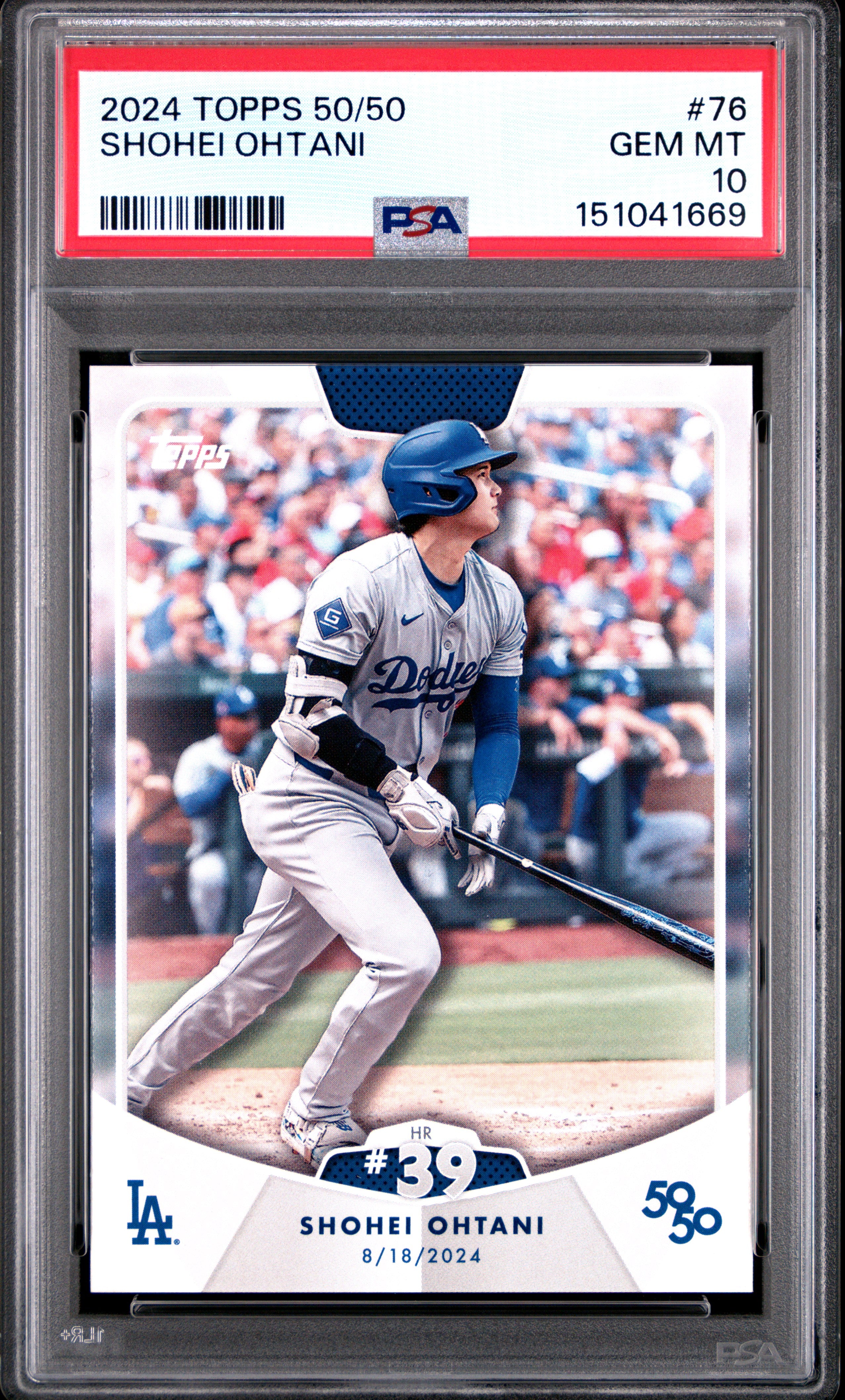2024 Topps 50/50 Shohei Ohtani 76 Shohei Ohtani PSA 10