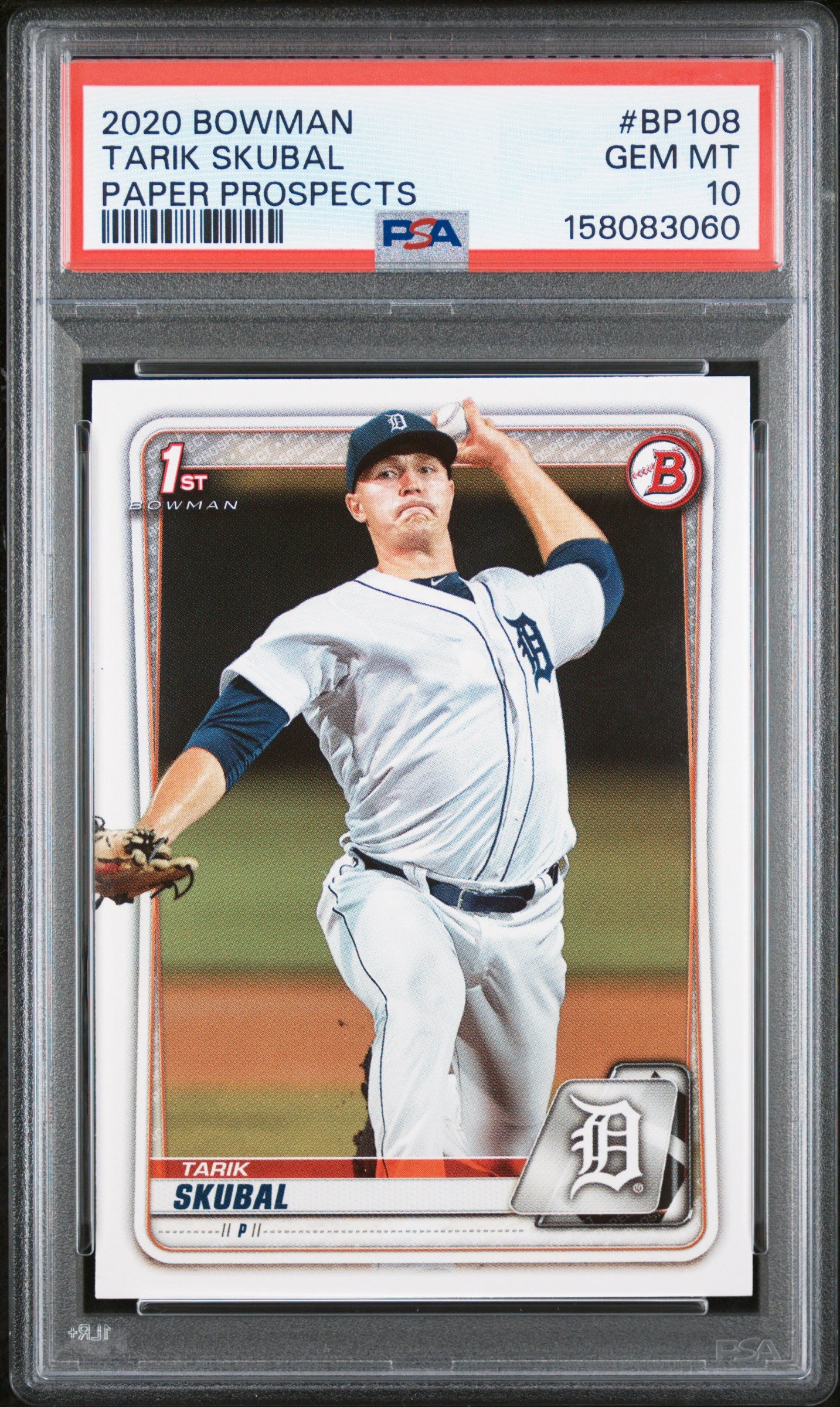 2020 BOWMAN PAPER PROSPECTS BP108 TARIK SKUBAL PSA 10 - front