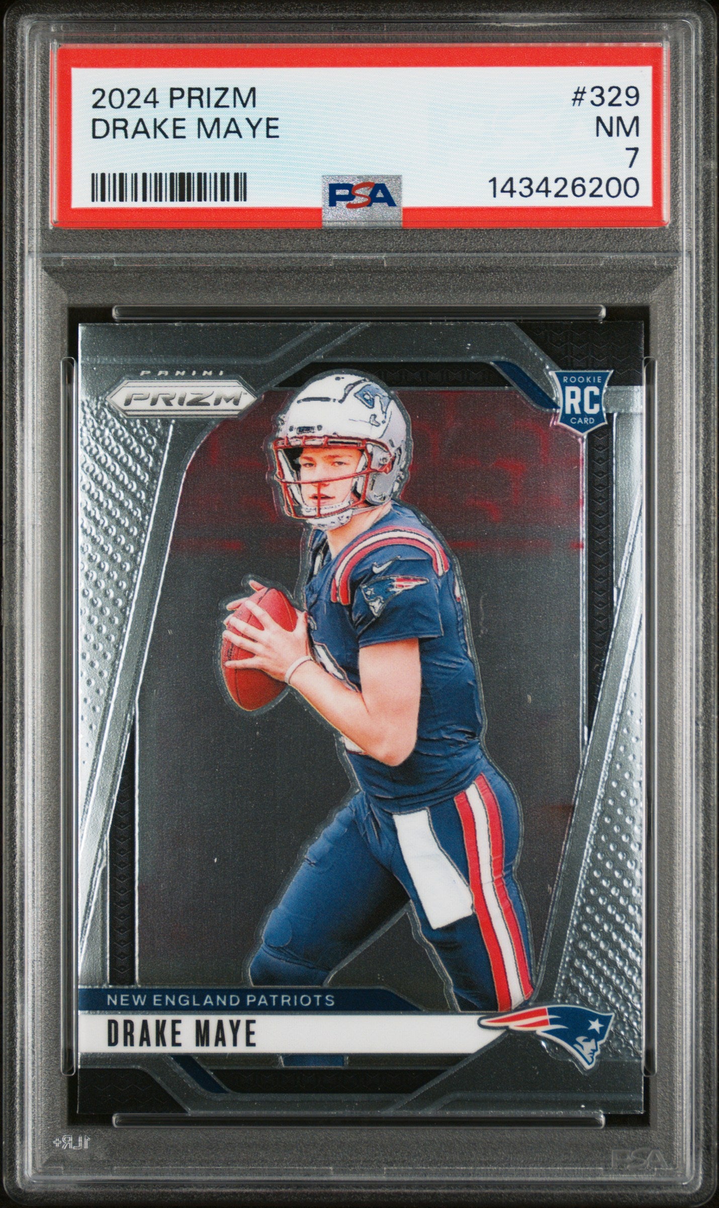 2024 Panini Prizm 329 Drake Maye PSA 7