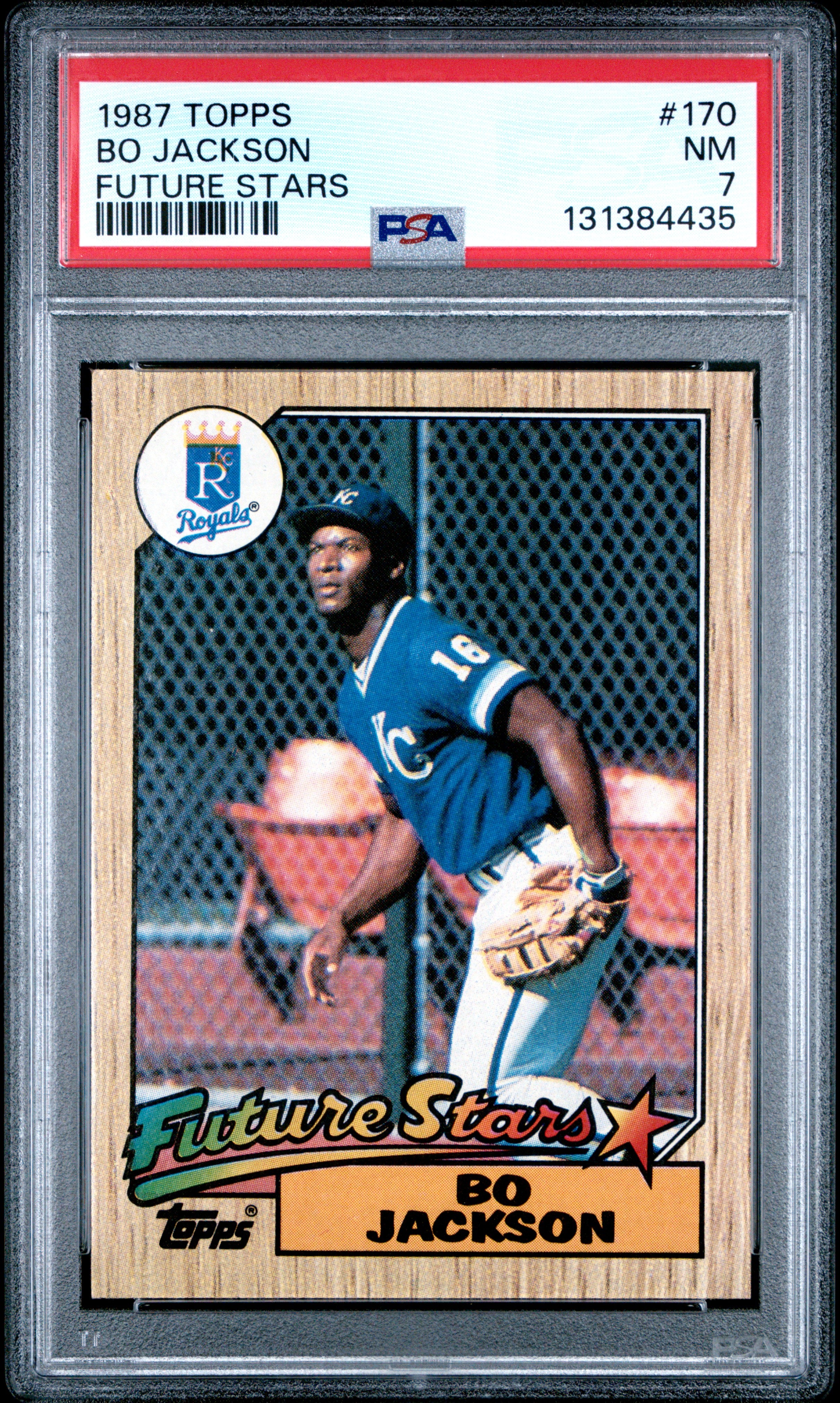 1987 TOPPS 170 BO JACKSON FUTURE STARS PSA 7 - front
