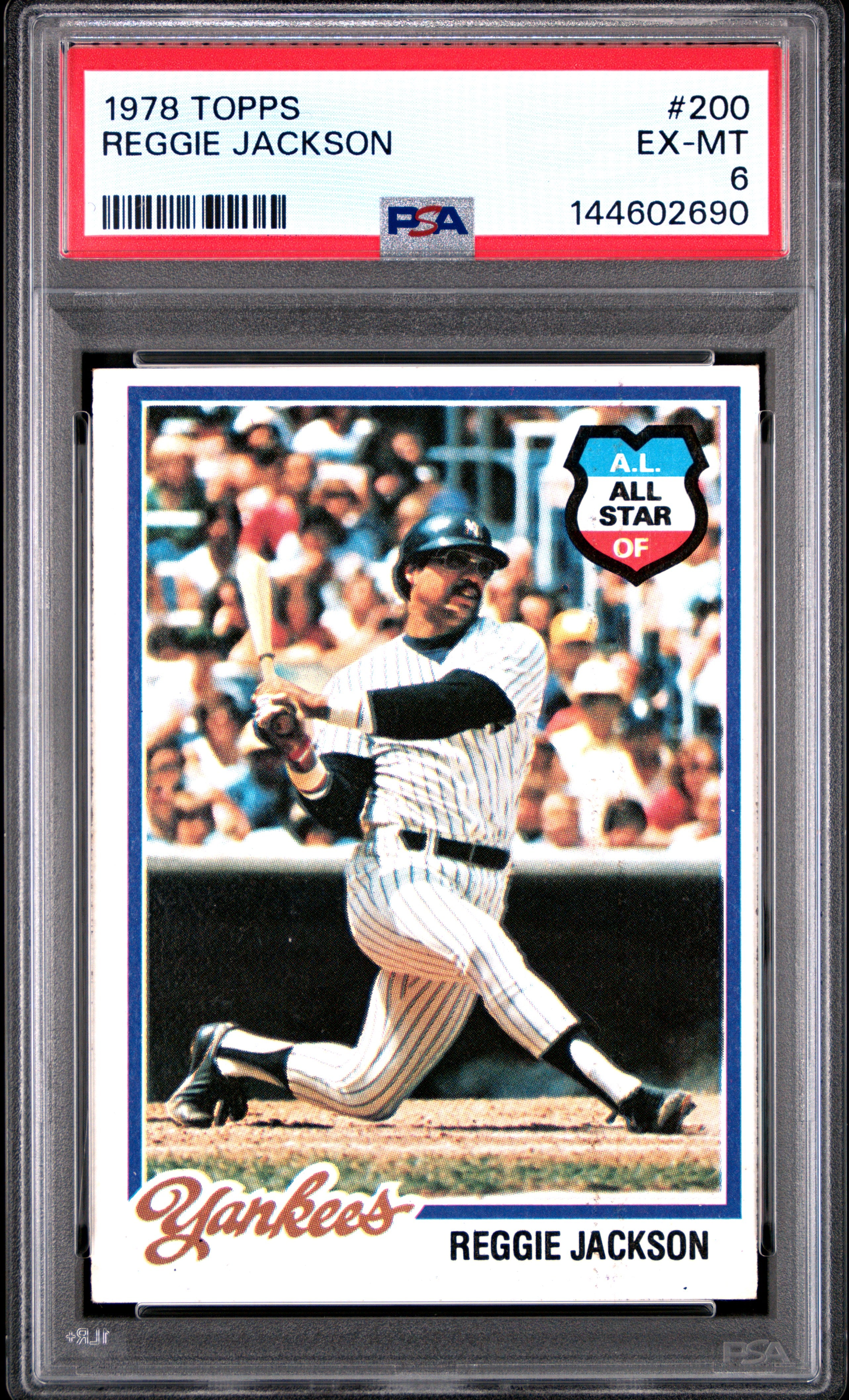 1978 Topps 200 Reggie Jackson PSA 6