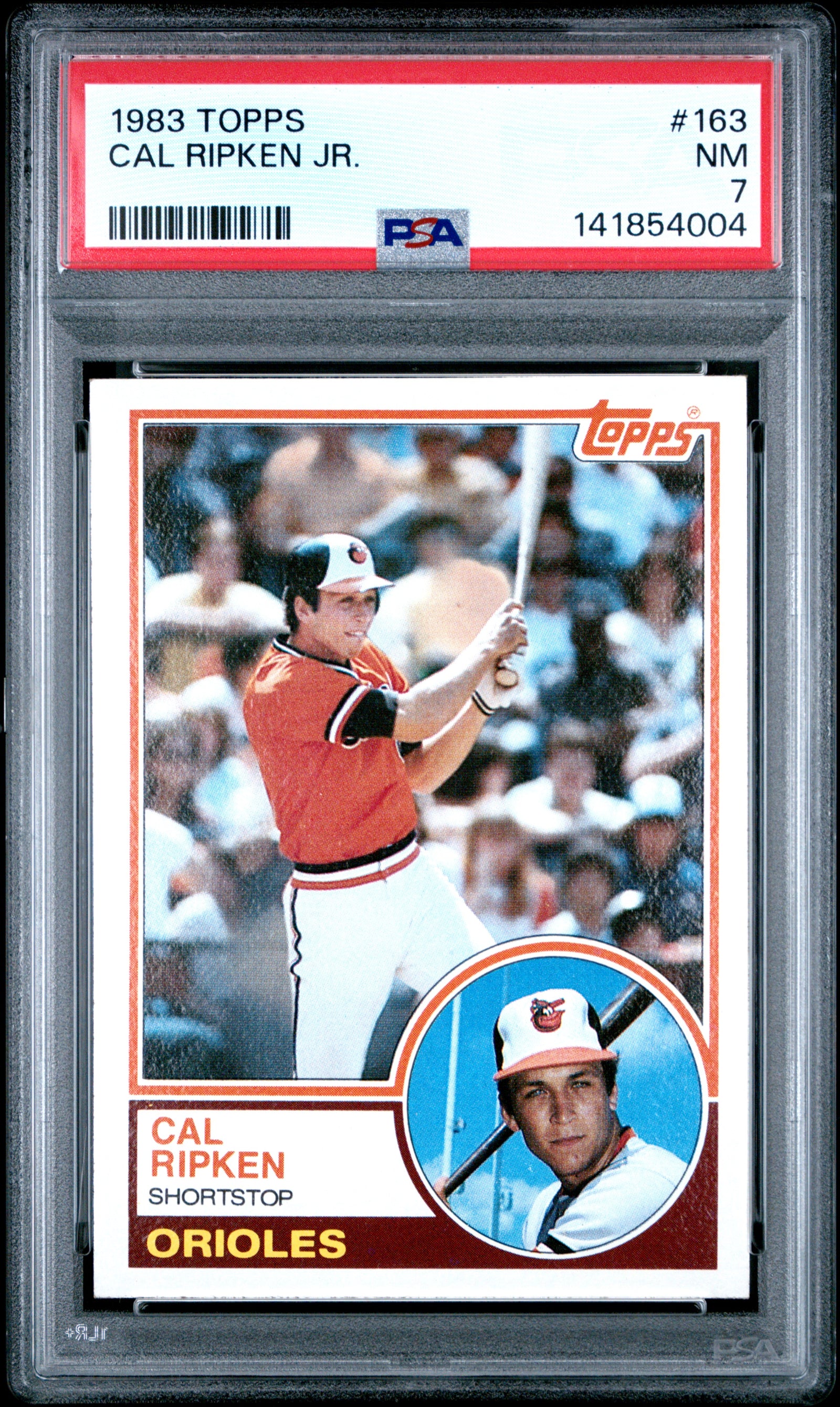 1983 TOPPS 163 CAL RIPKEN JR. PSA 7 - front