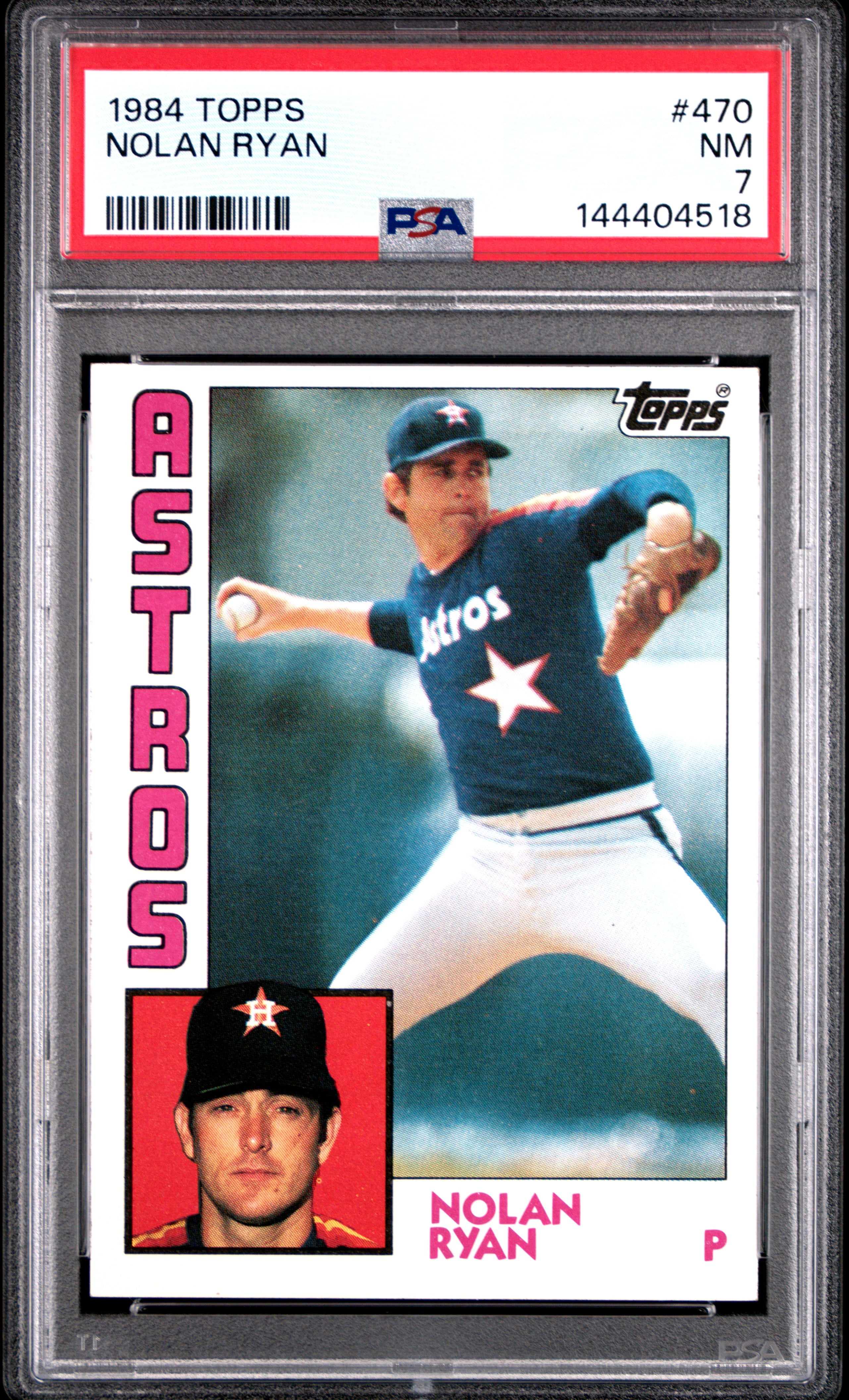 1984 TOPPS 470 NOLAN RYAN PSA 7 - front