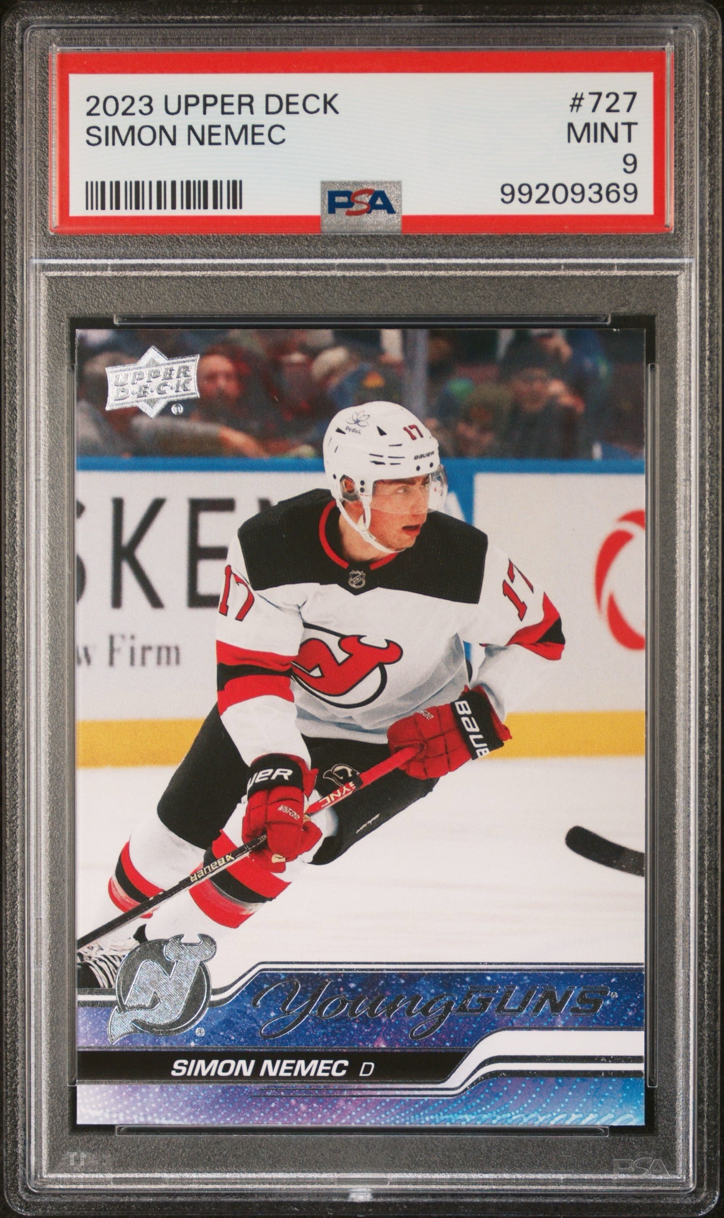 2023 Upper Deck Simon Nemec Young Guns #727 PSA 9