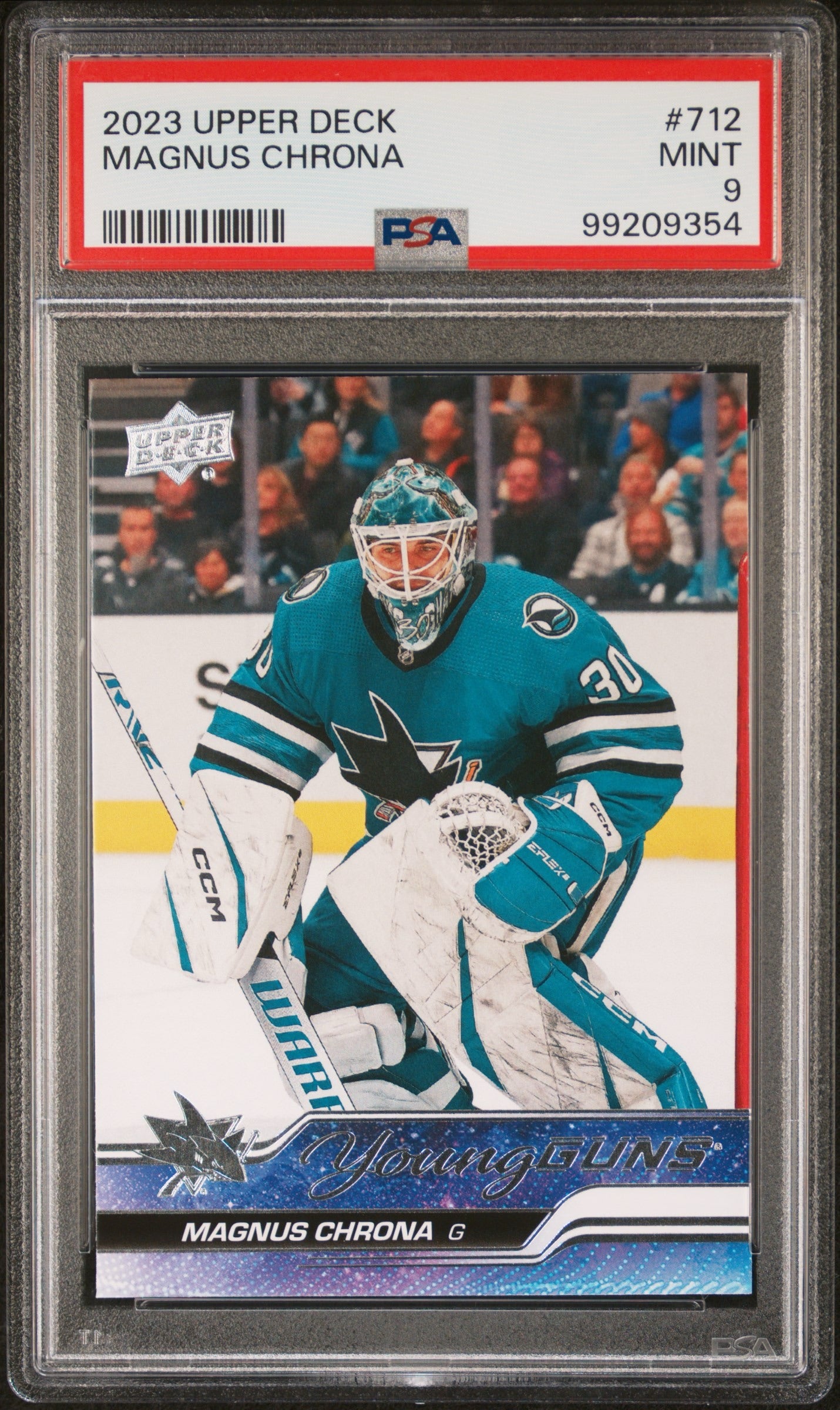 2023 Upper Deck Magnus Chrona Young Guns #712 PSA 9