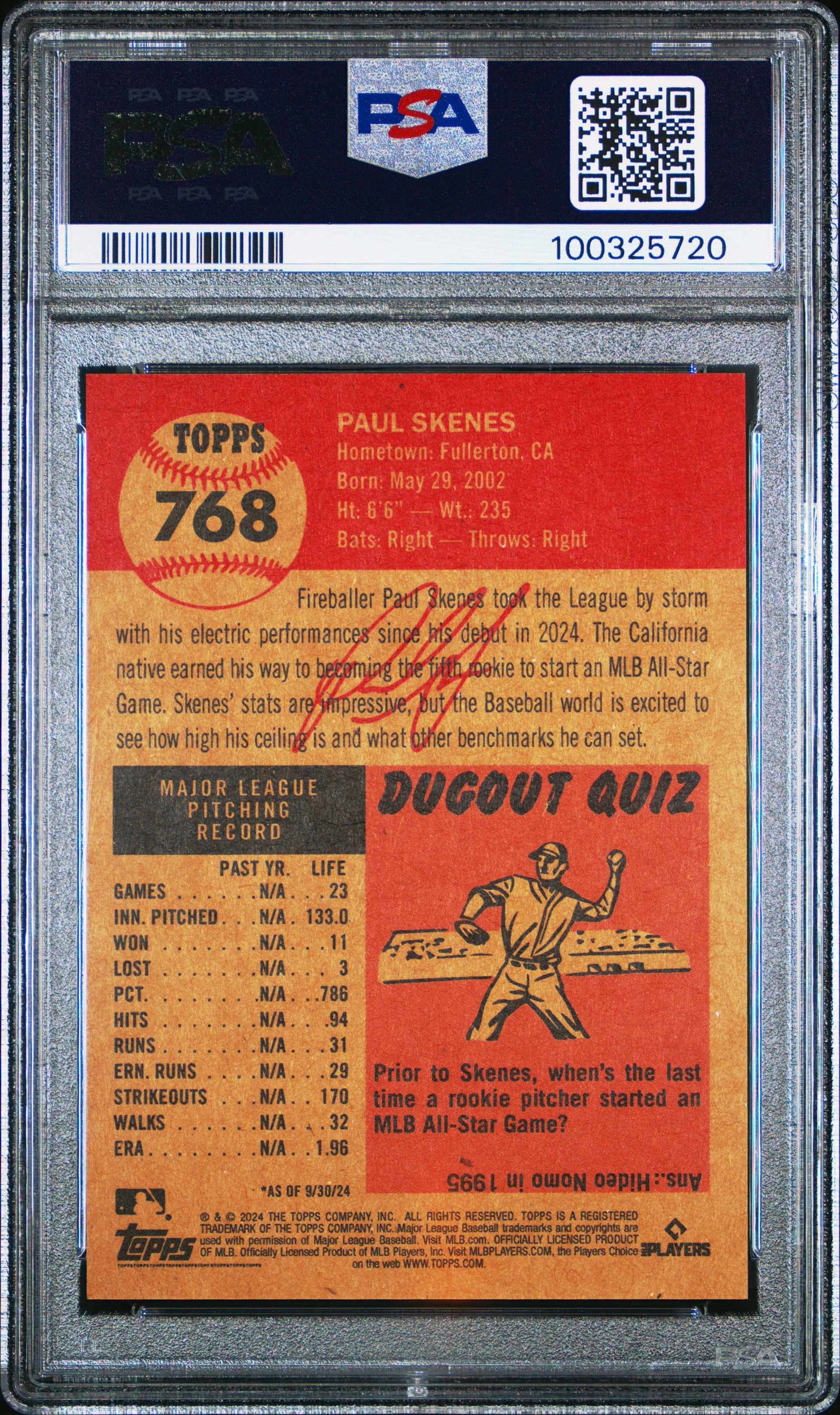 2024 Topps Living Paul Skenes #768