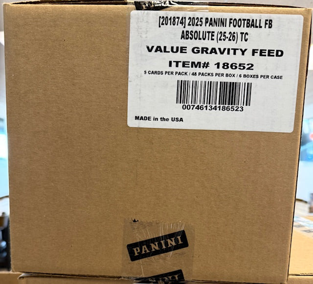 2025 Panini Absolute NFL Football Gravity Feed Box (Case of 6)