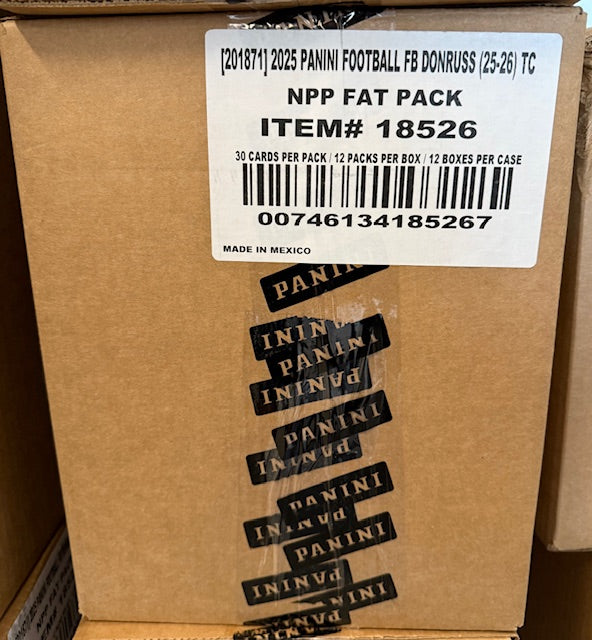 2025 Panini Donruss Football Fat Pack Cello Box (Case of 12)
