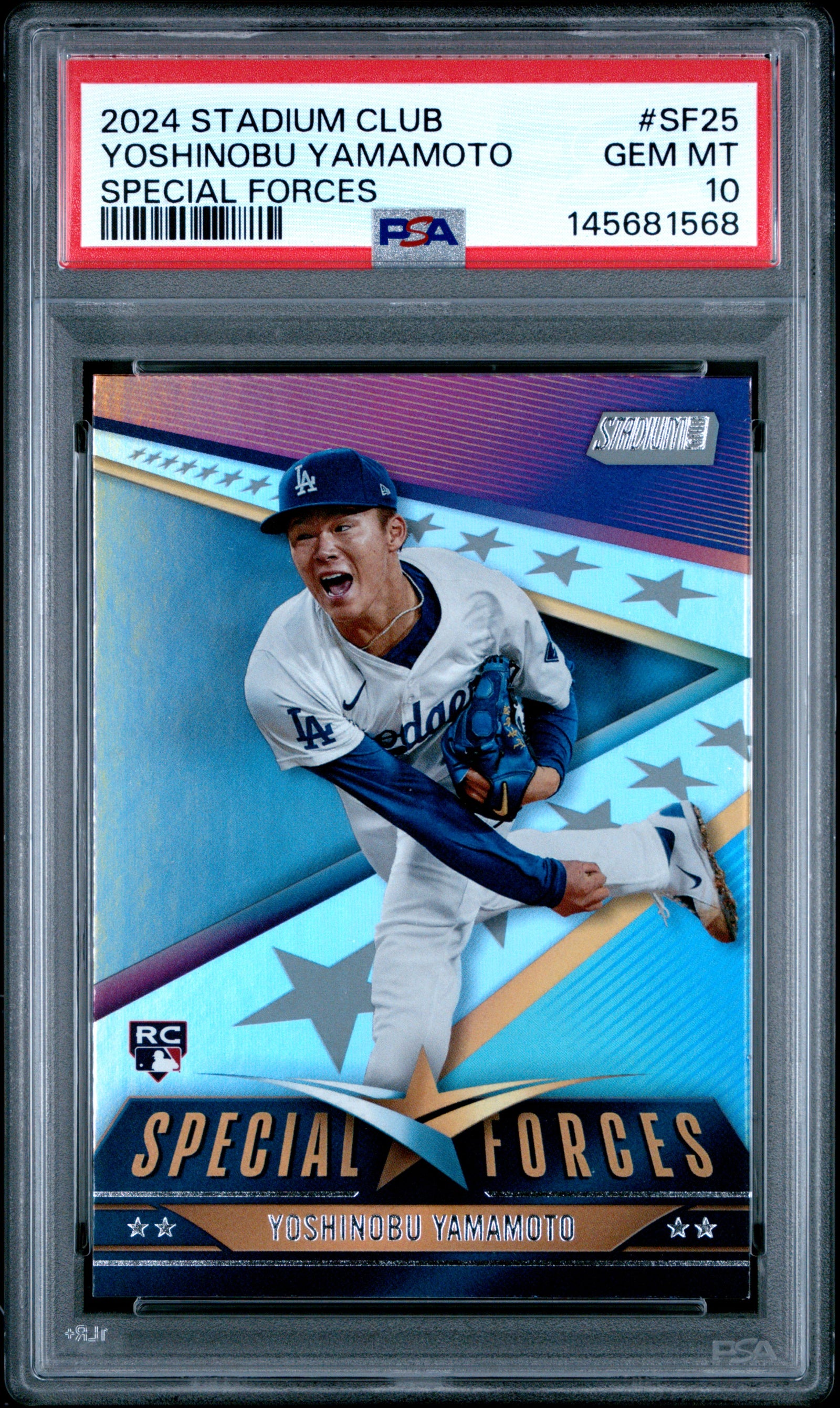 2024 Topps Stadium Club Special Forces Sf25 Yoshinobu Yamamoto PSA 10