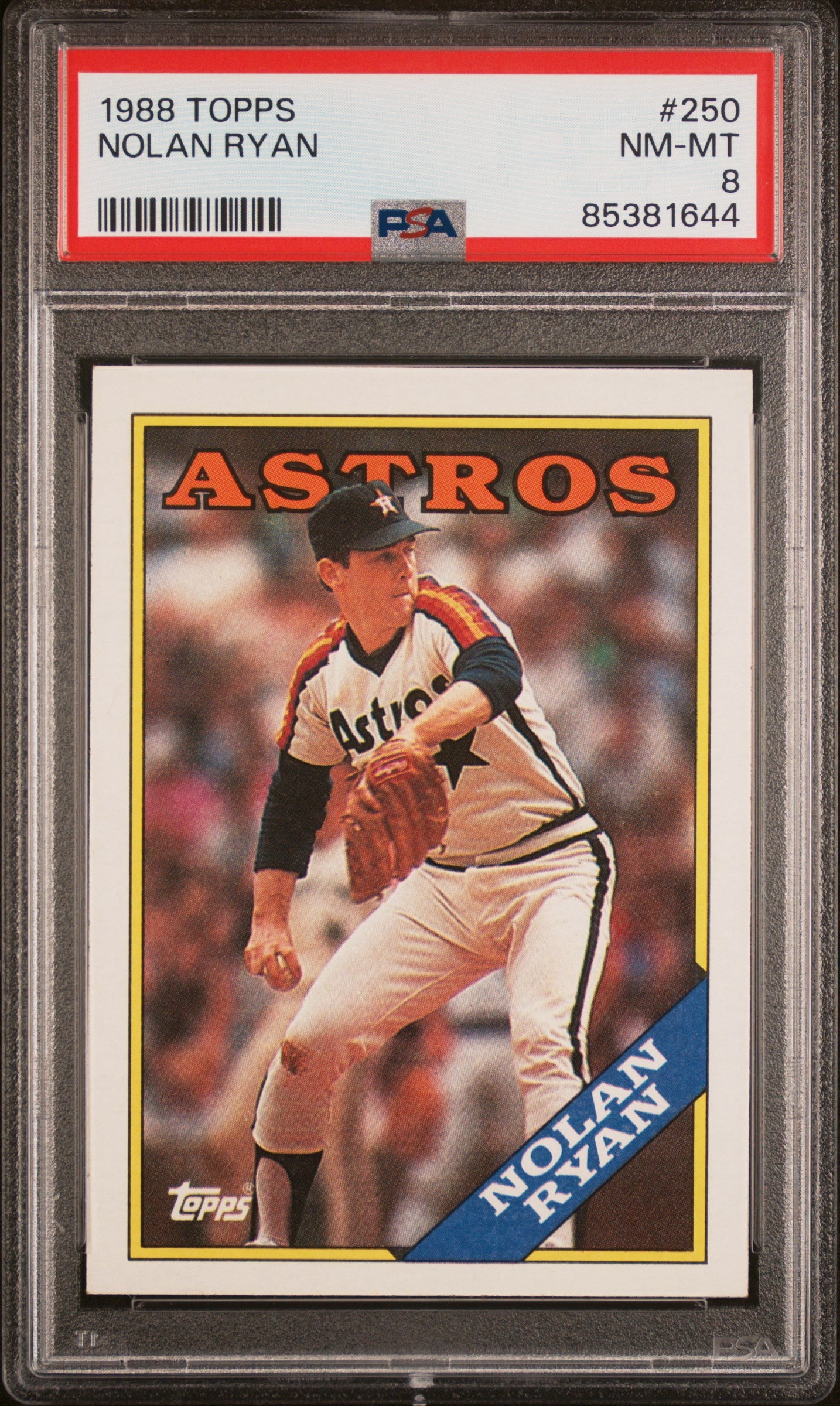 1988 TOPPS 250 NOLAN RYAN PSA 8 - front