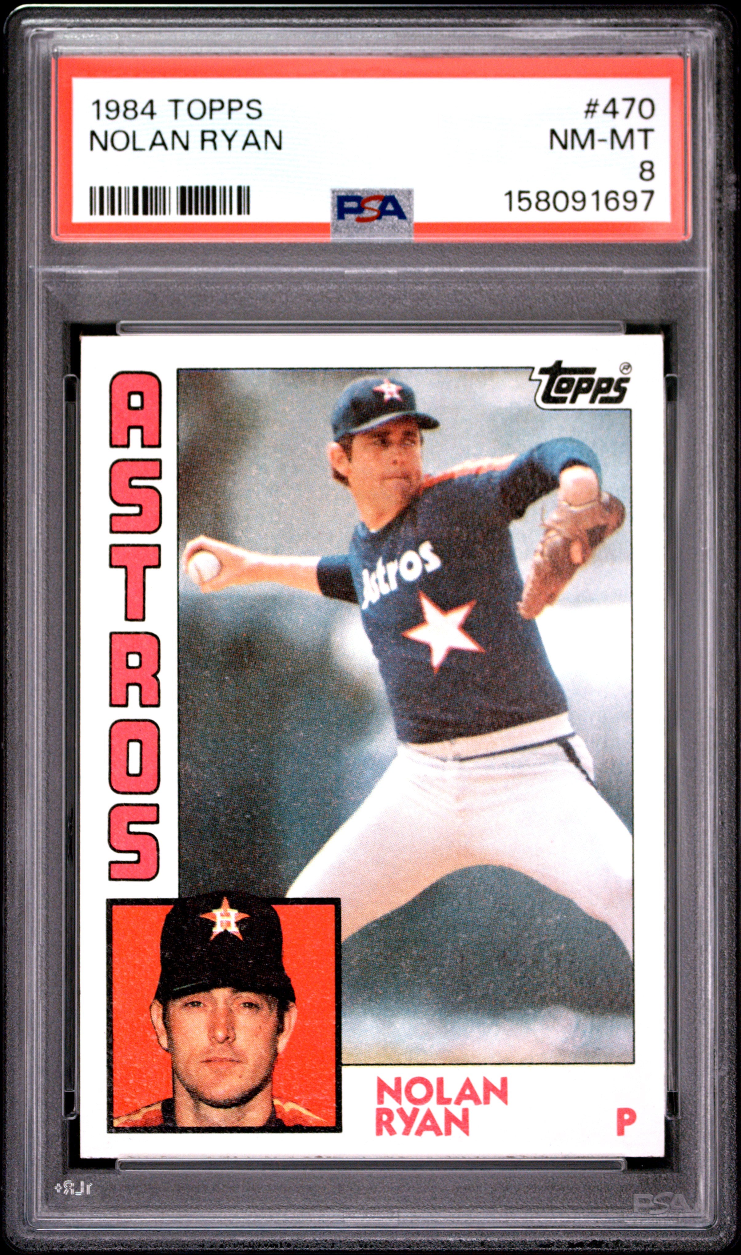 1984 TOPPS 470 NOLAN RYAN PSA 8 - front