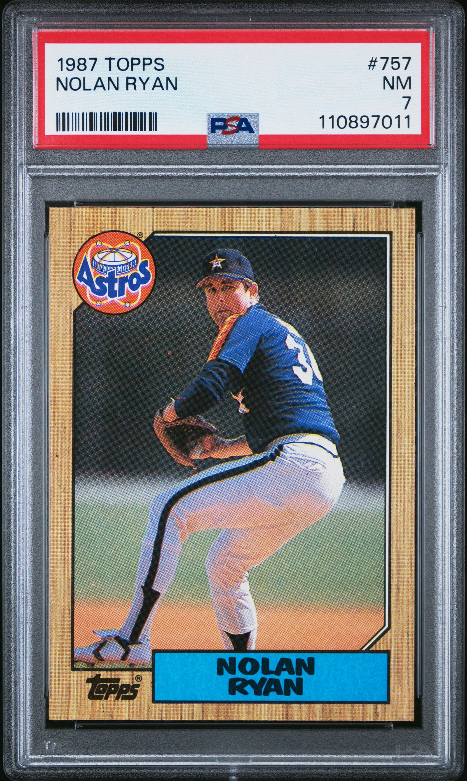 1987 TOPPS 757 NOLAN RYAN PSA 7 - front