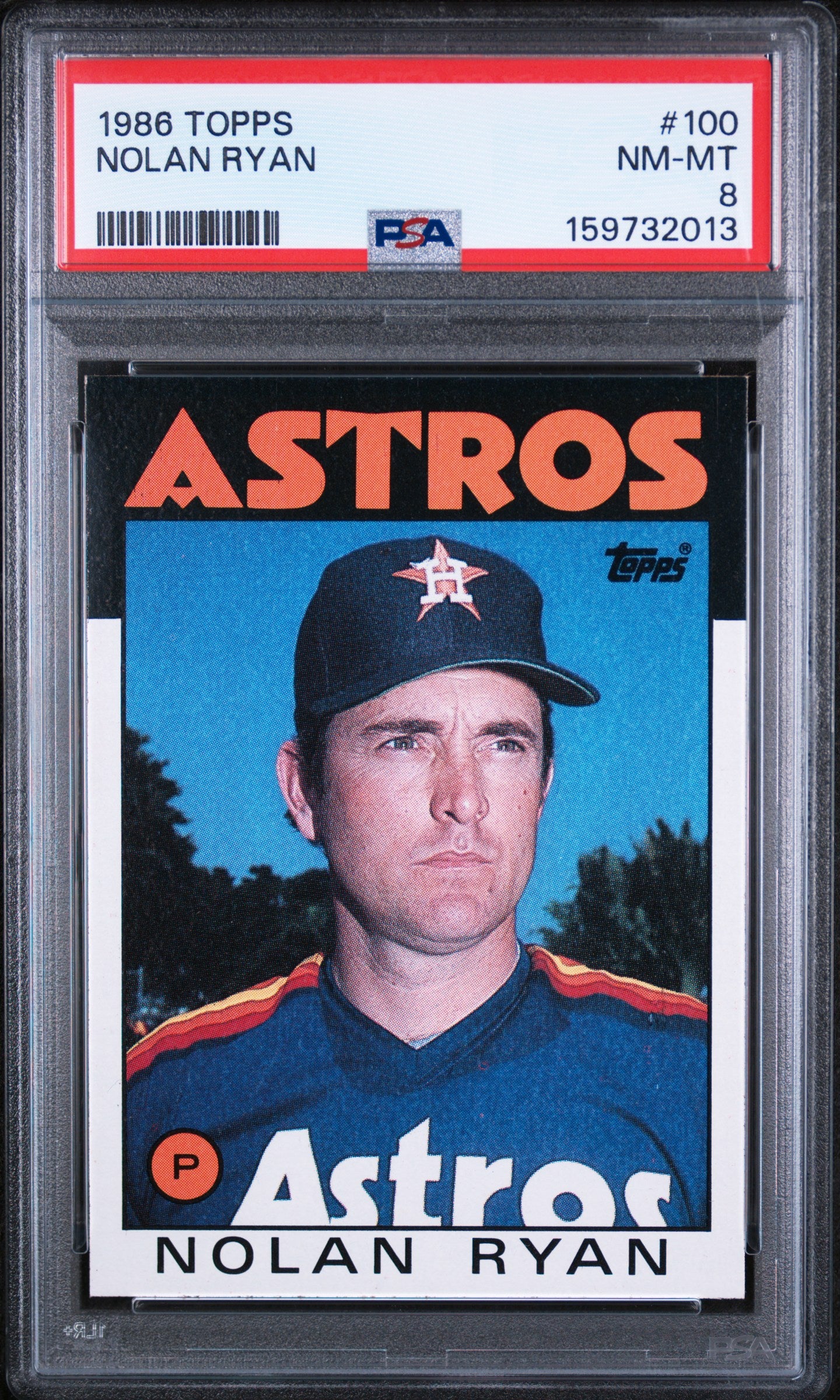 1986 TOPPS 100 NOLAN RYAN PSA 8 - front