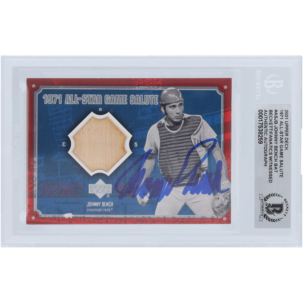 Johnny Bench 2001 Upper Deck All-Star Game Autograph Beckett/Fanatics Authentic