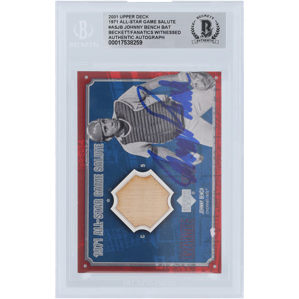 Johnny Bench 2001 Upper Deck All-Star Game Autograph Beckett/Fanatics Authentic