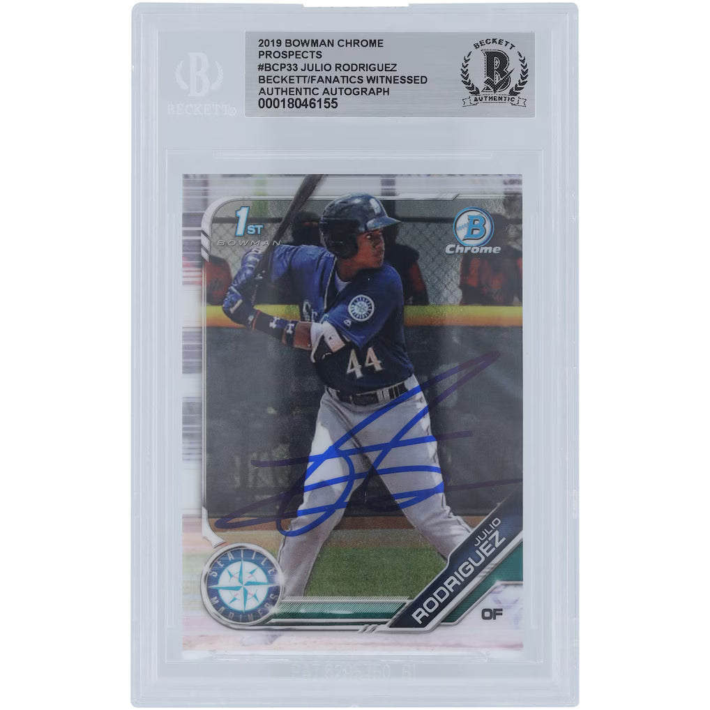 2019 Bowman Chrome Julio Rodriguez Autograph Beckett/Fanatics Authentic