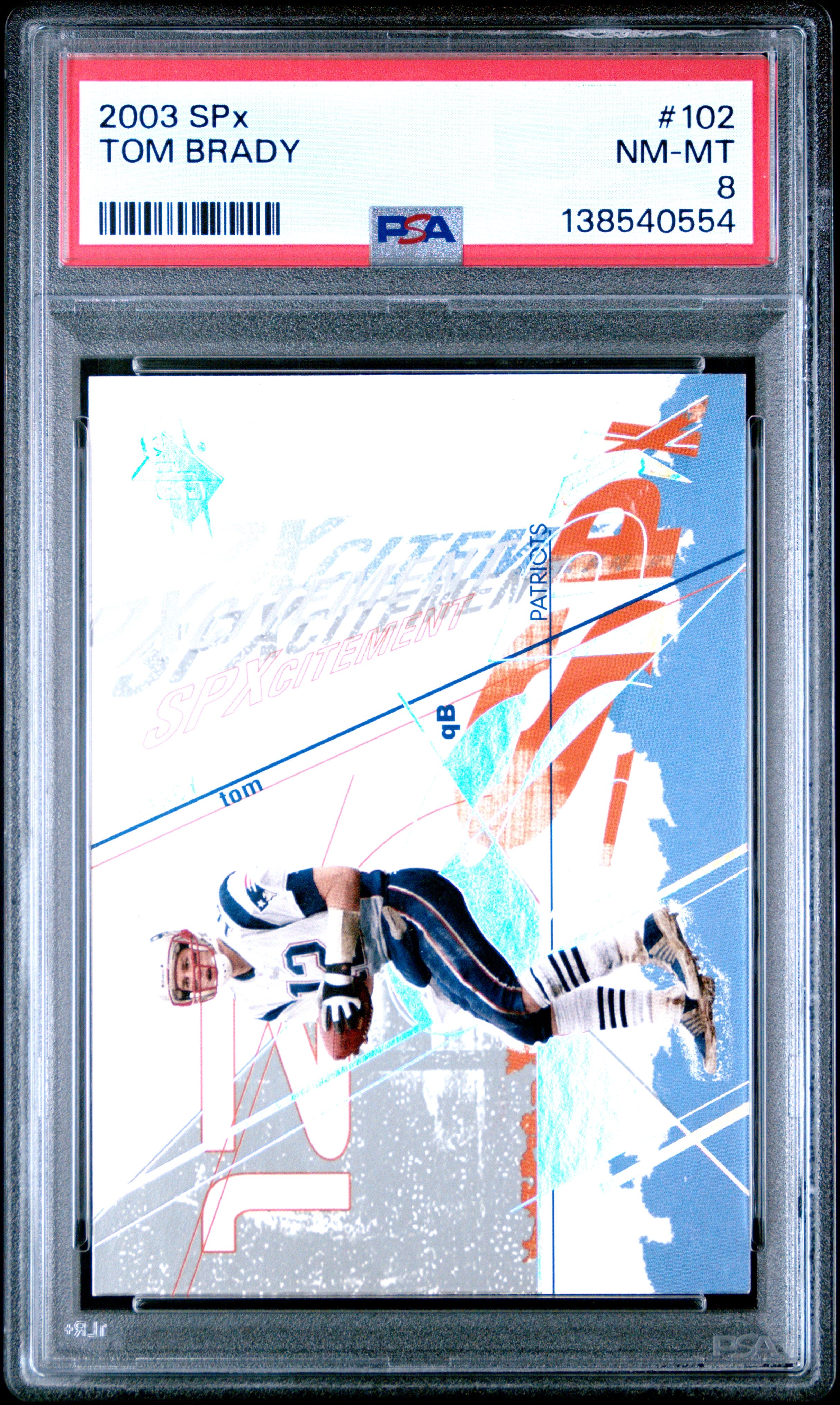2003 Spx 102 Tom Brady PSA 8