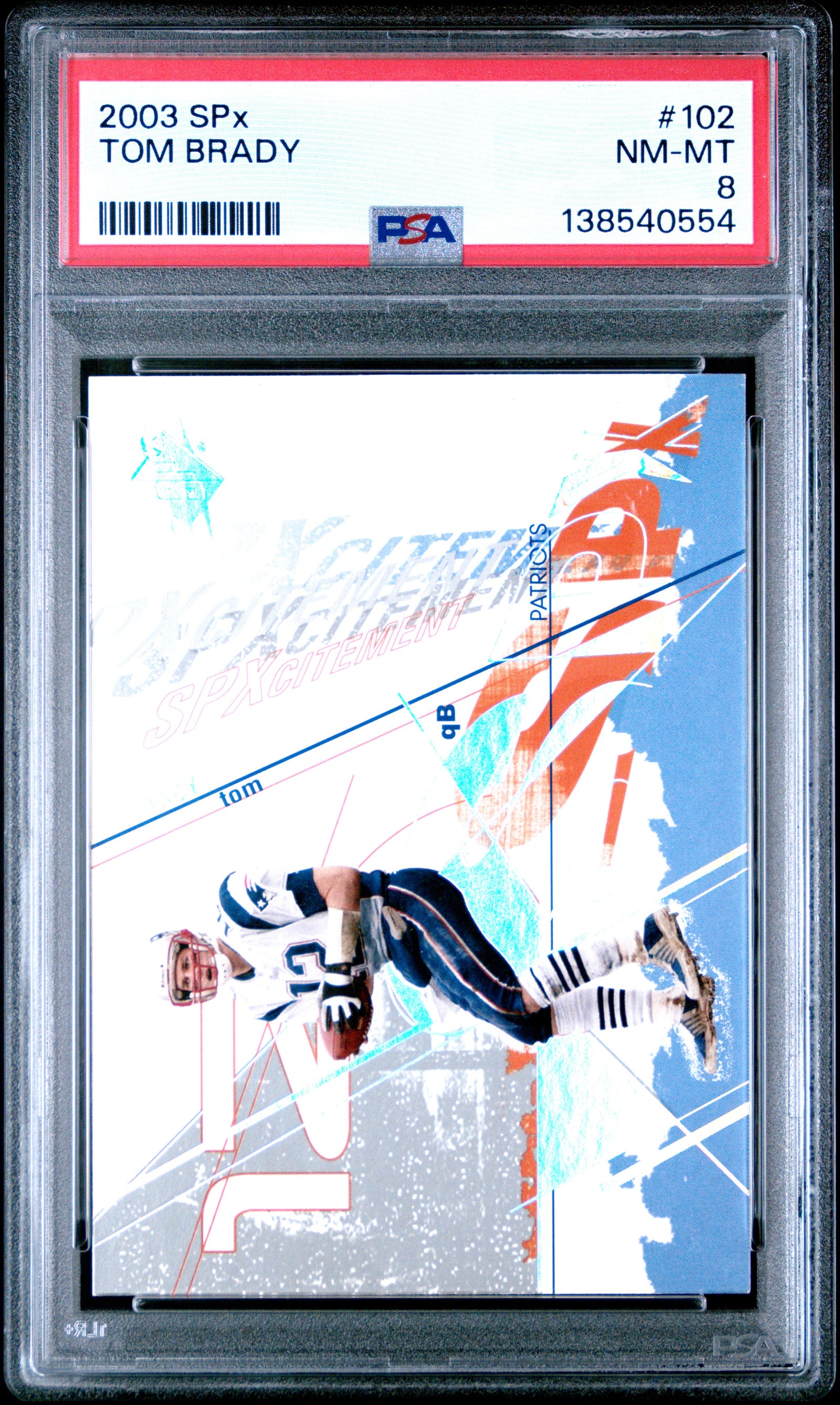 2003 Spx 102 Tom Brady PSA 8