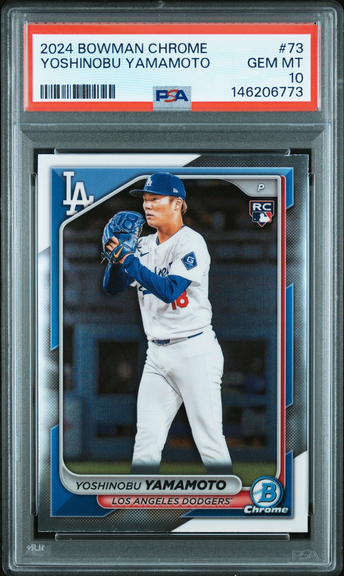 2024 Bowman Chrome 73 Yoshinobu Yamamoto PSA 10
