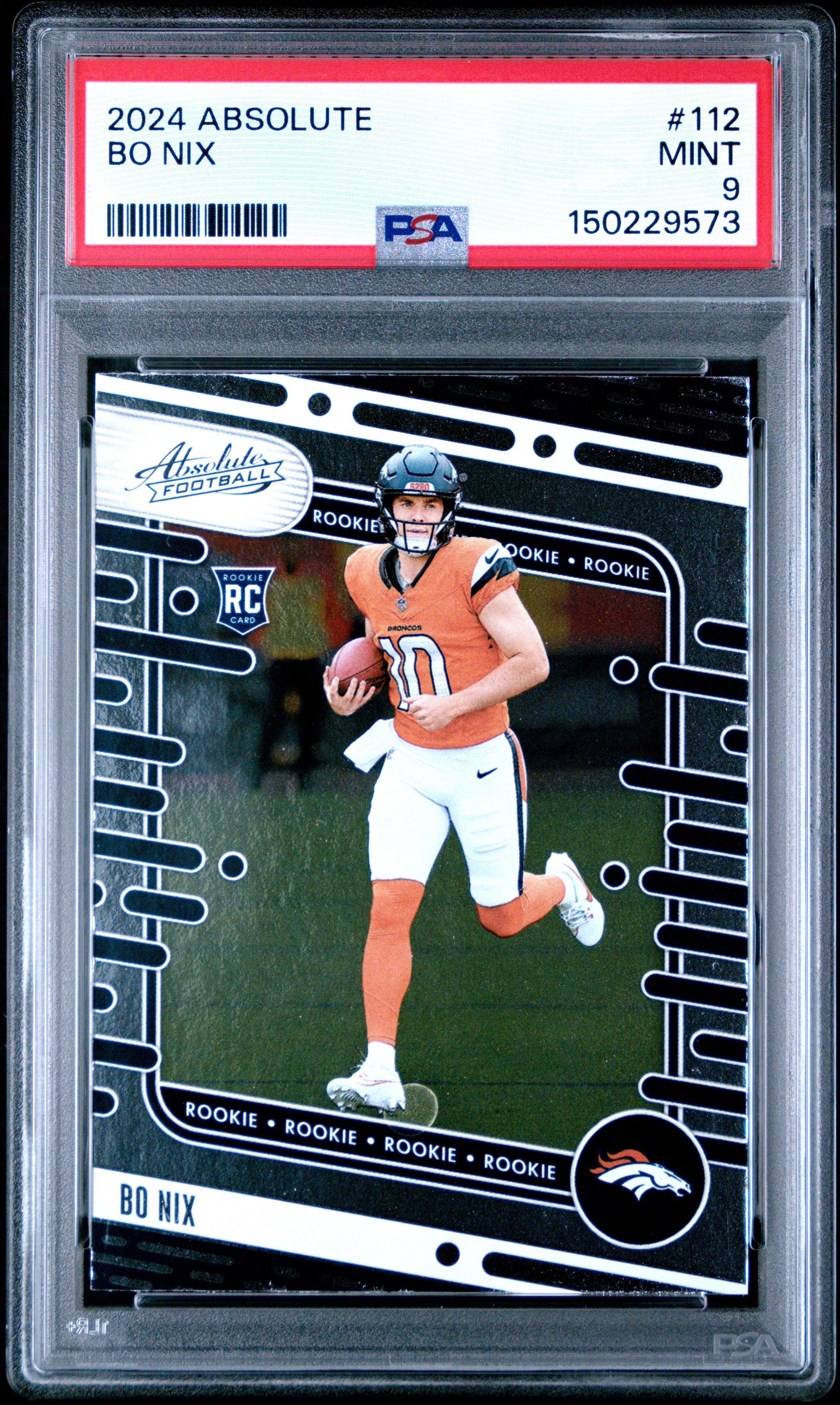 2024 Panini Absolute 112 Bo Nix PSA 9