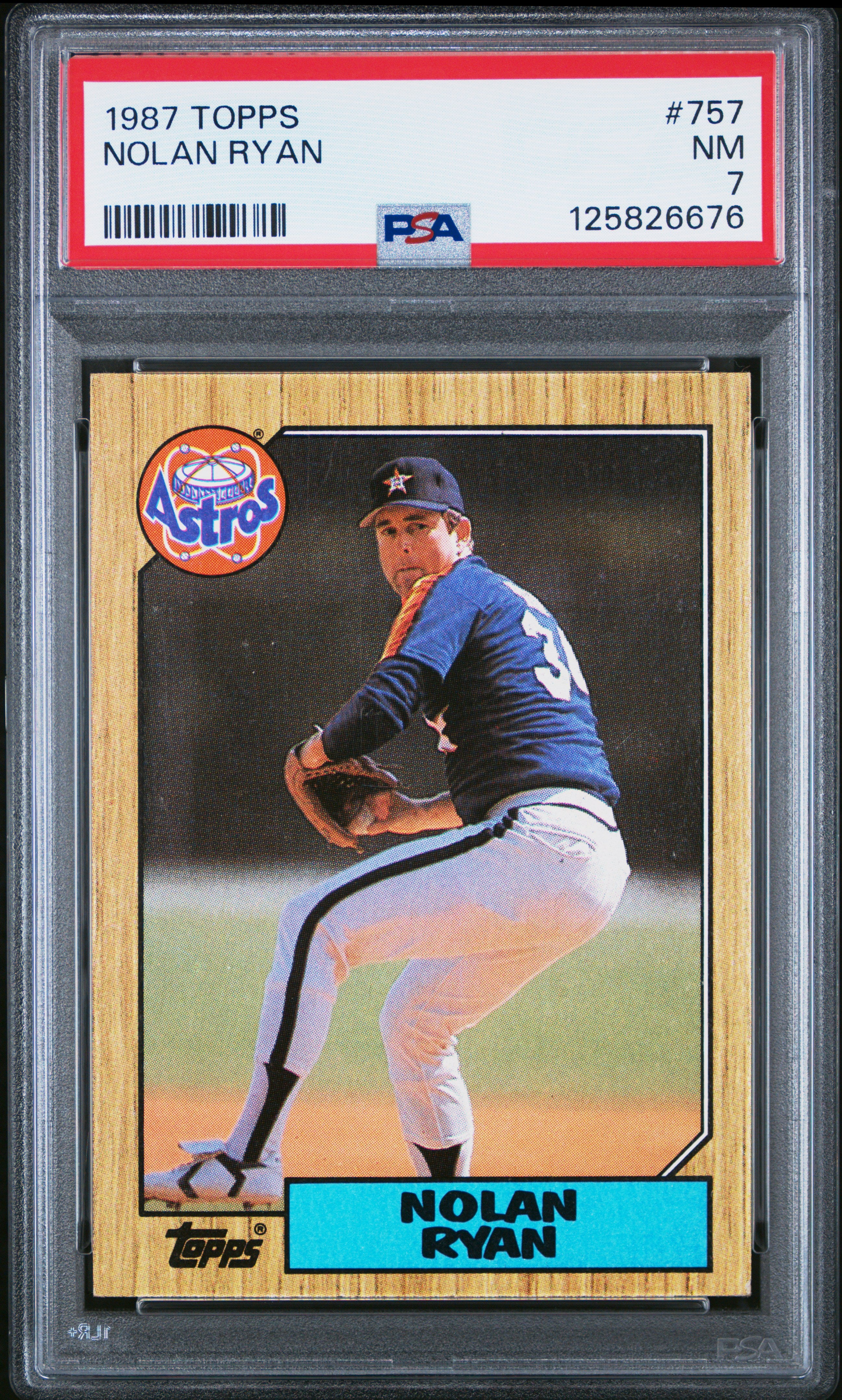 1987 TOPPS 757 NOLAN RYAN PSA 7 - front