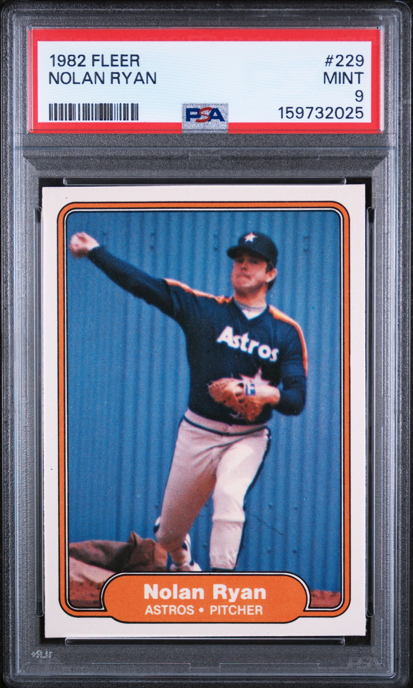 1982 FLEER 229 NOLAN RYAN PSA 9 - front