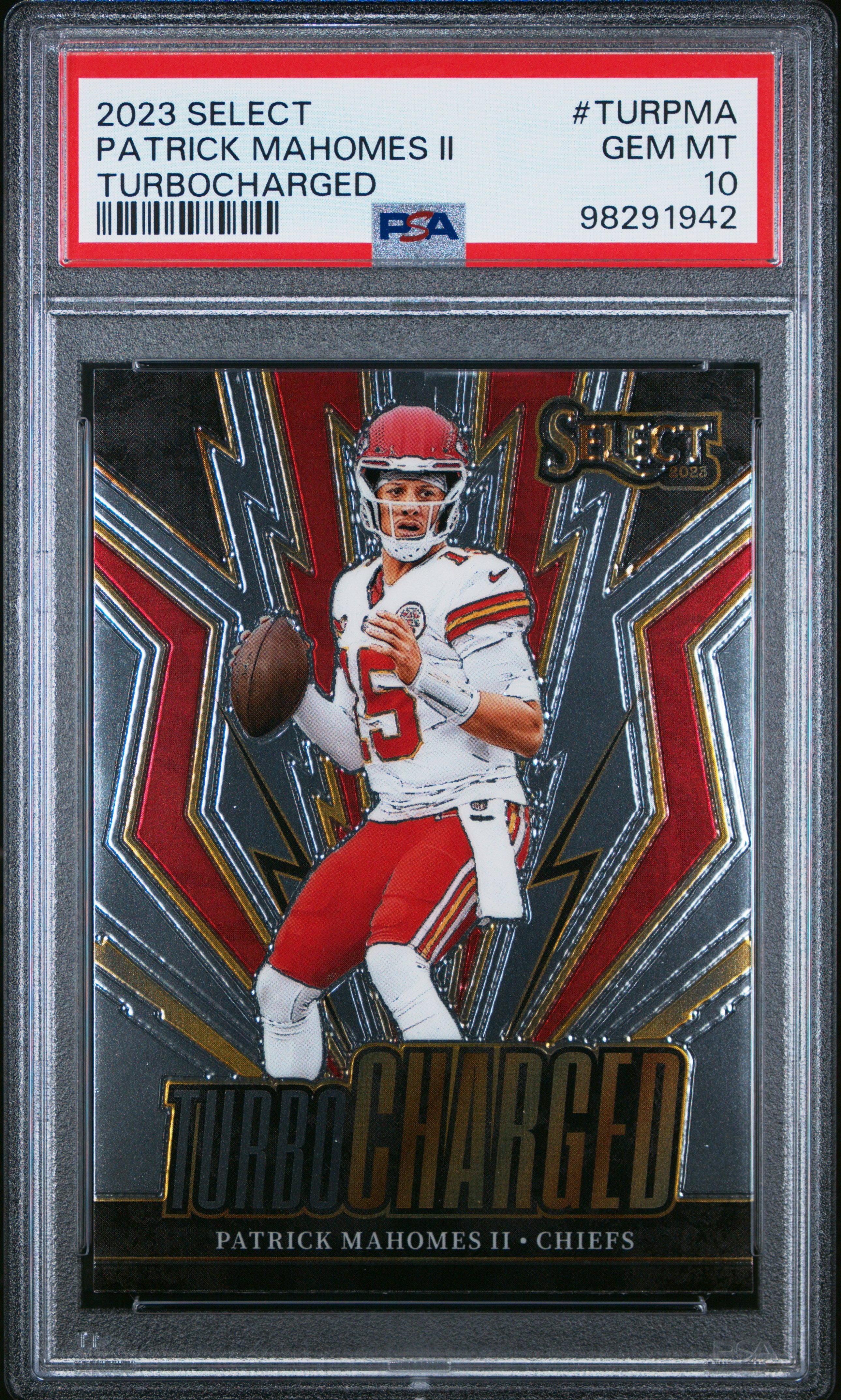2023 Panini Select Turbocharged Turpma Patrick Mahomes Ii PSA 10