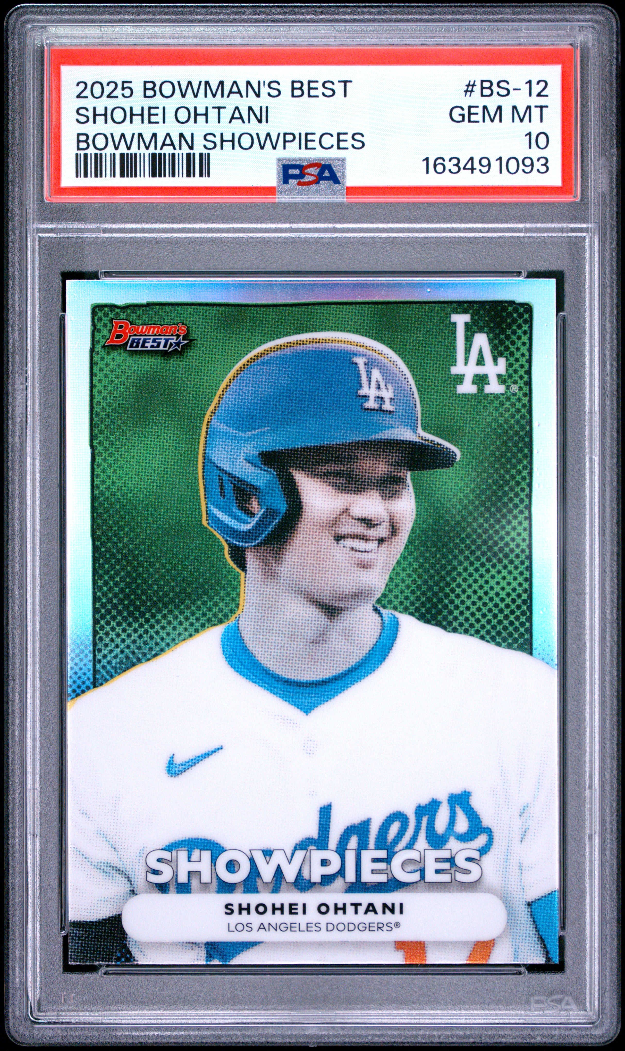2025 BOWMAN'S BEST BOWMAN SHOWPIECES BS-12 SHOHEI OHTANI PSA 10 - front