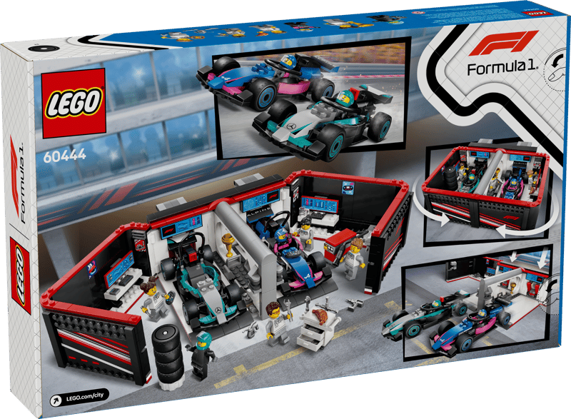 Lego F1 Garage & Mercedes-AMG & Alpine Racing Cars 60444