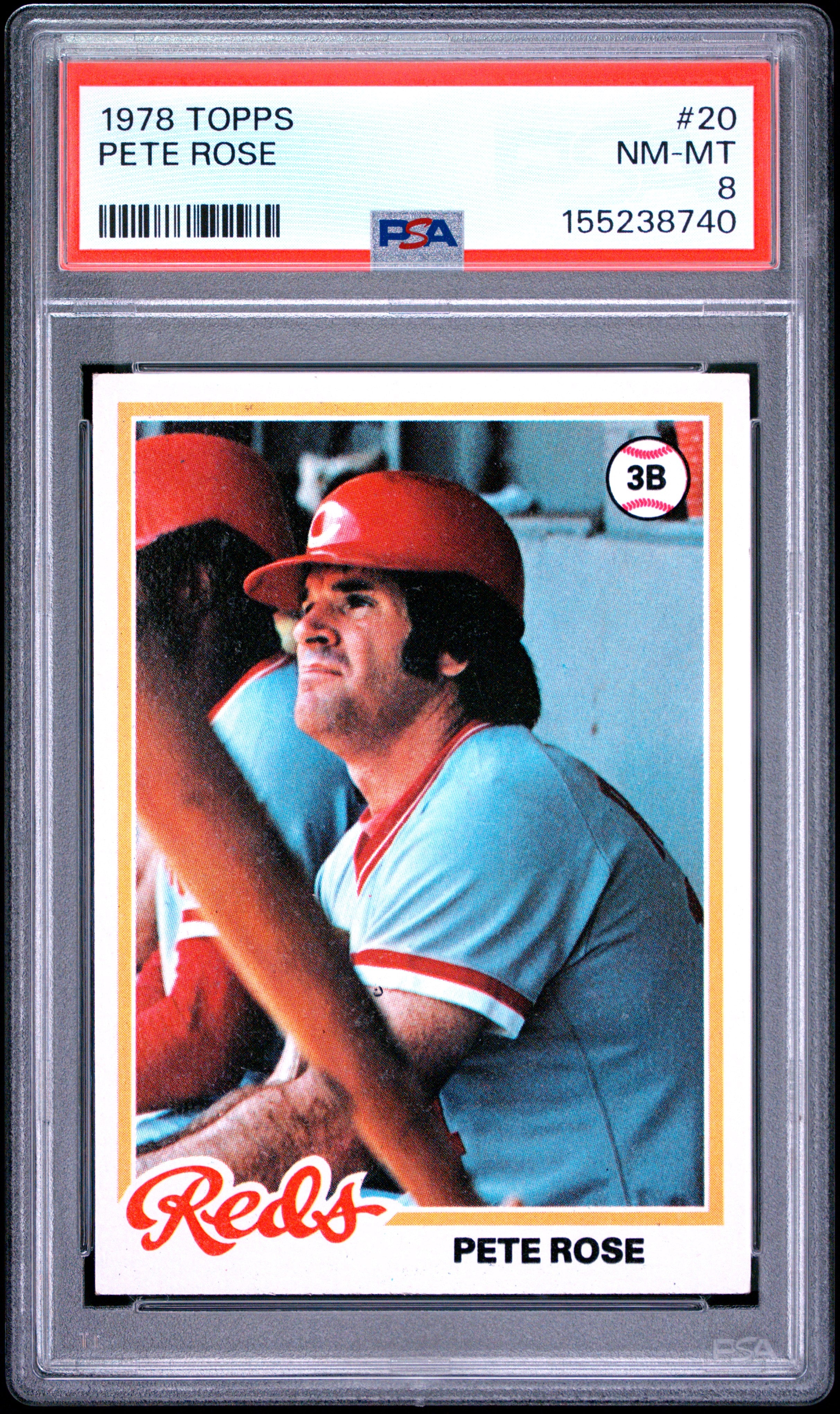1978 TOPPS 20 PETE ROSE PSA 8 - front