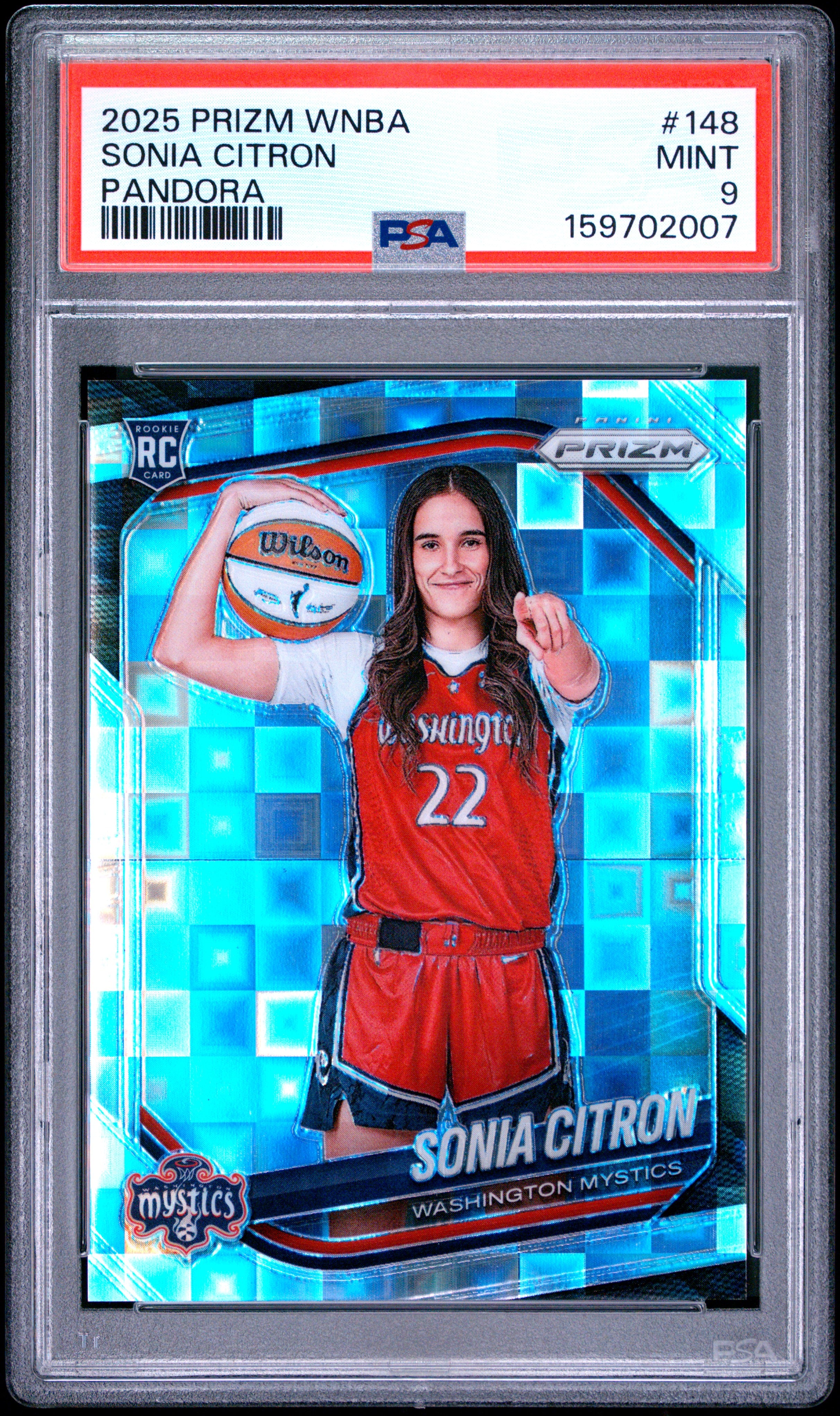2025 PANINI PRIZM WNBA 148 SONIA CITRON PANDORA PSA 9 - front