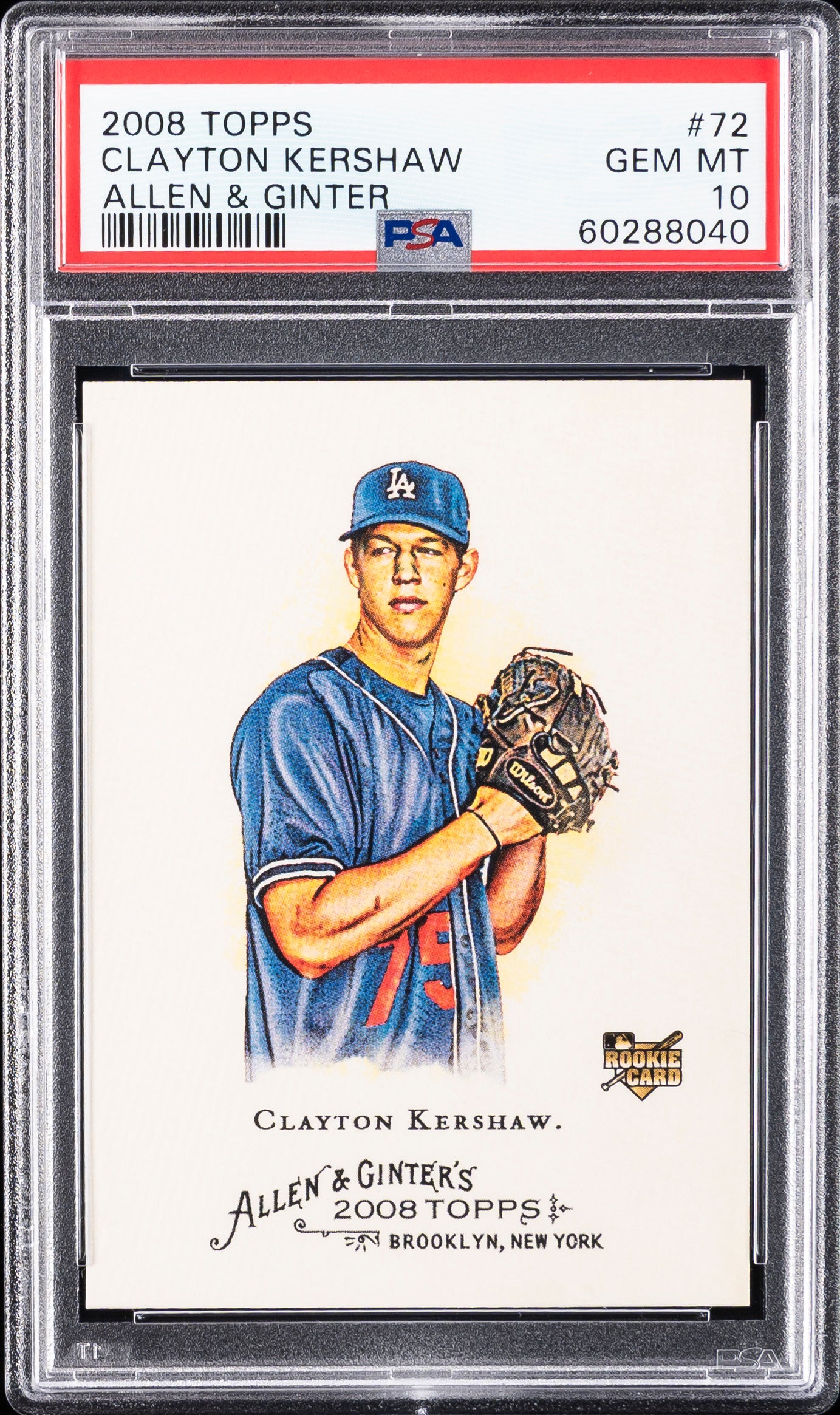 2008 Topps Allen & Ginter 72 Clayton Kershaw  PSA 10