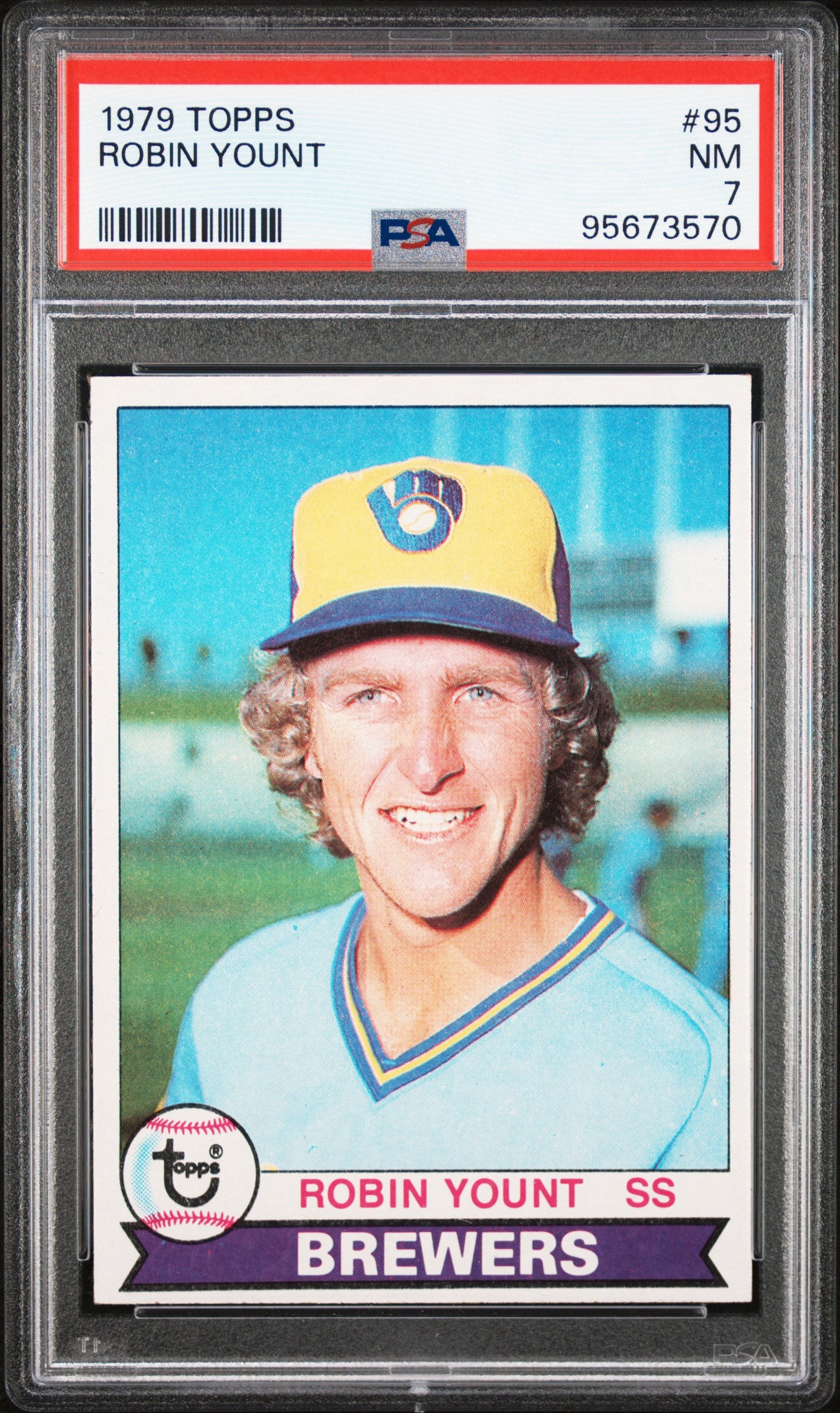 1979 TOPPS 95 ROBIN YOUNT PSA 7