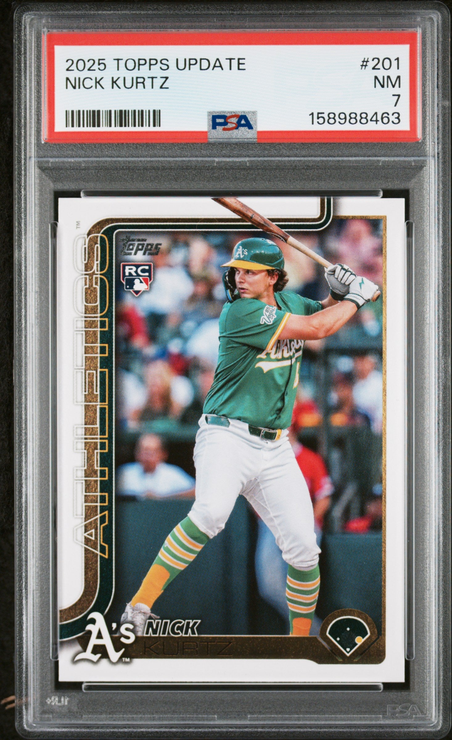 2025 TOPPS UPDATE 201 NICK KURTZ PSA 7 - front