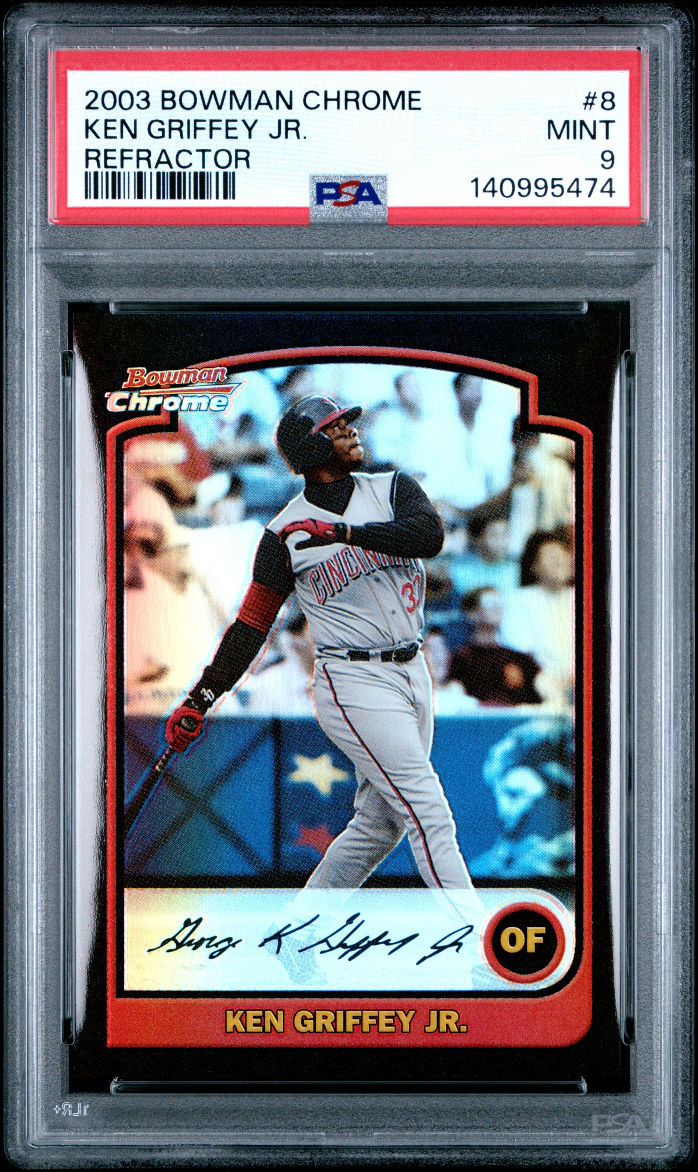 2003 Bowman Chrome 8 Ken Griffey Jr. Refractor PSA 9