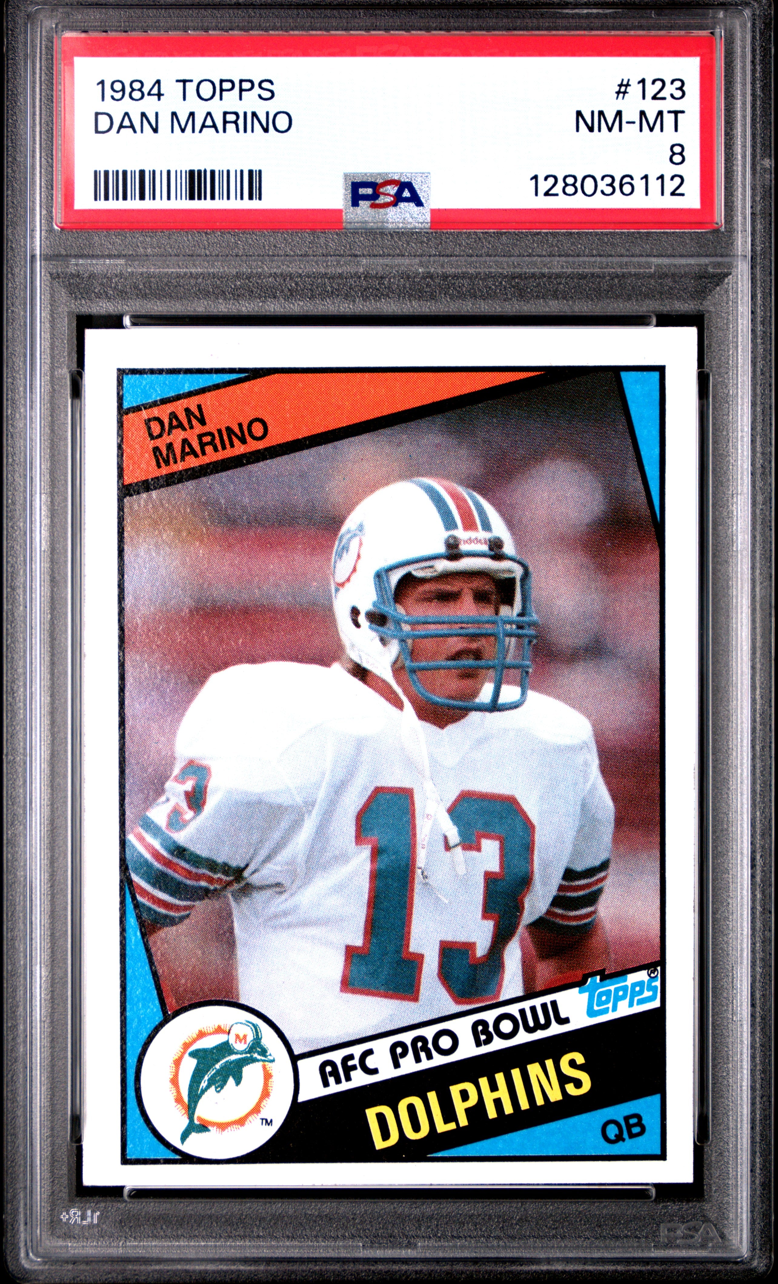 1984 TOPPS 123 DAN MARINO PSA 8 - front