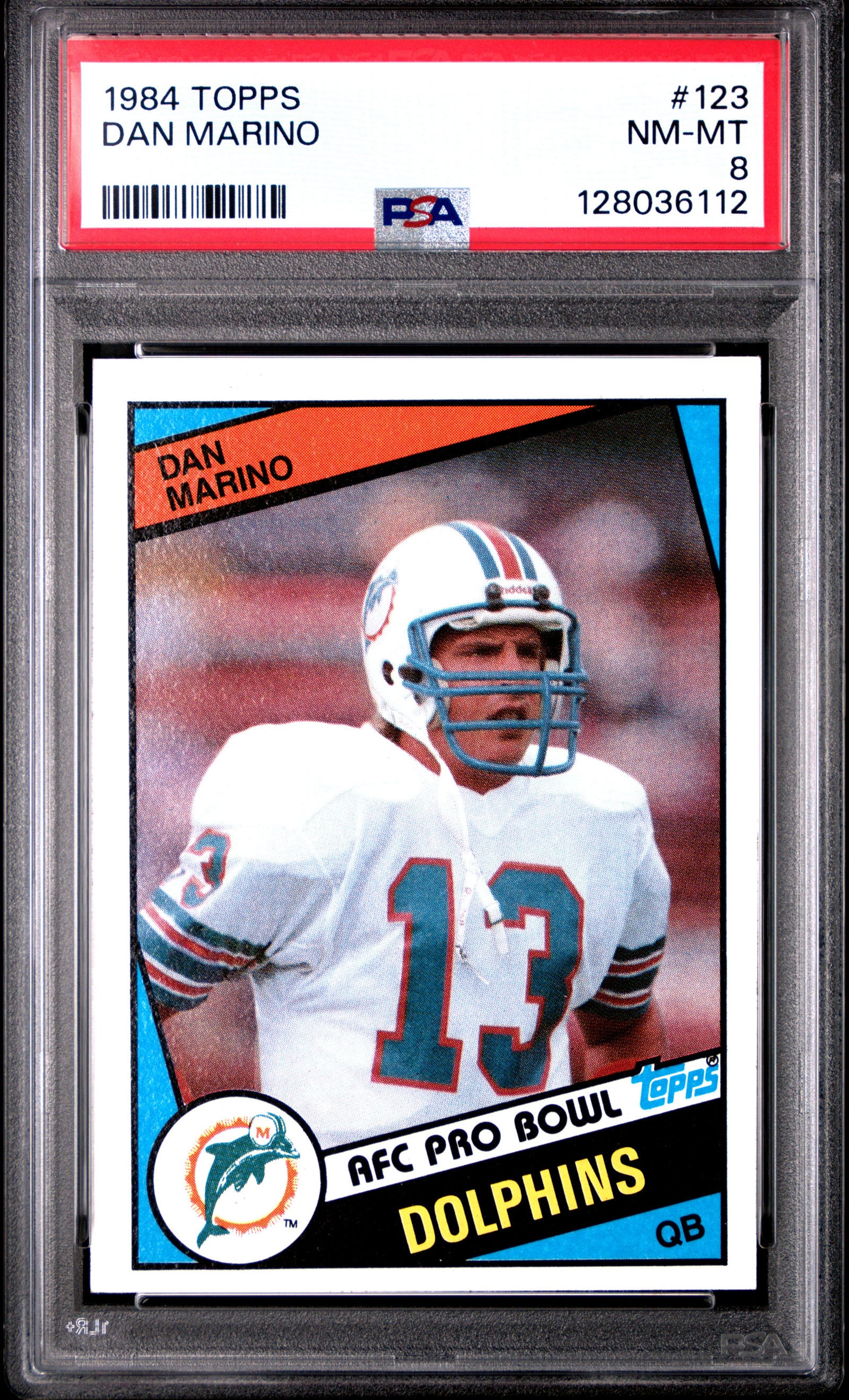 1984 TOPPS 123 DAN MARINO PSA 8 - front