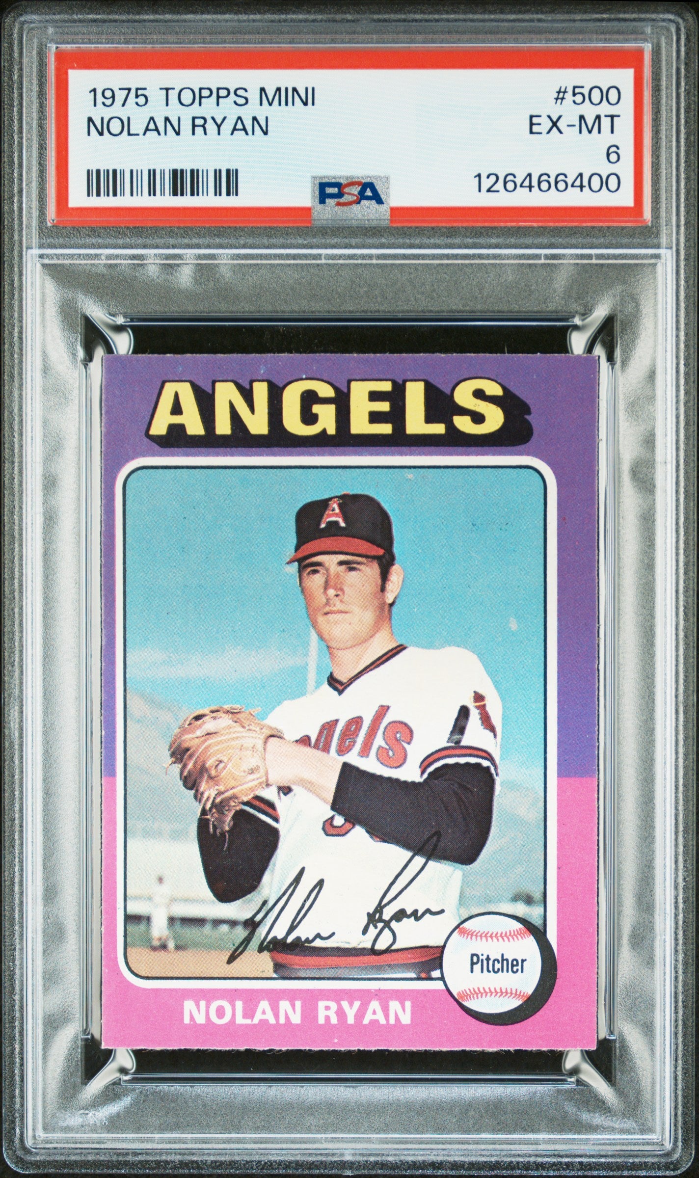 1975 Topps Mini 500 Nolan Ryan PSA 6