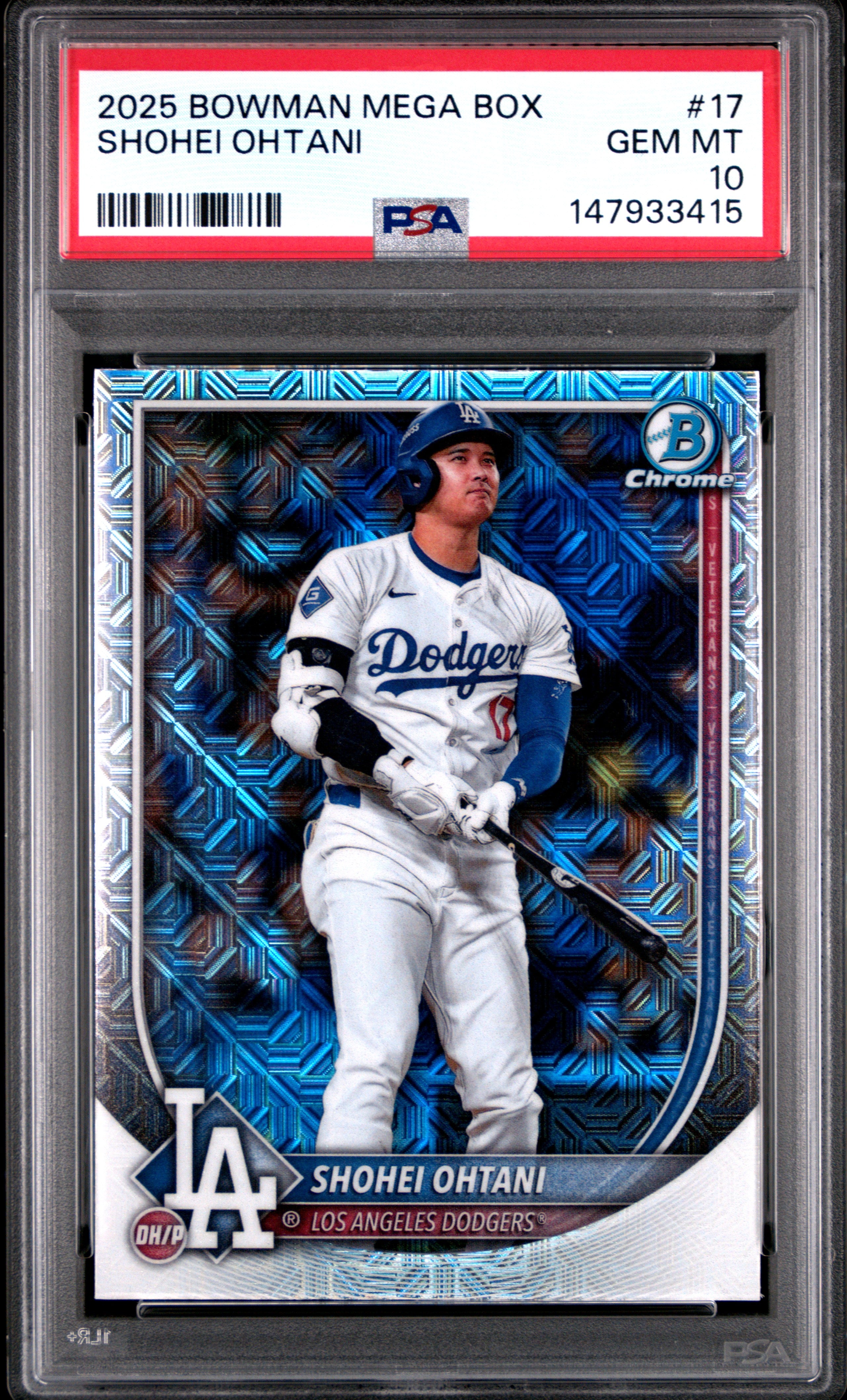 2025 Bowman Mega Box Chrome 17 Shohei Ohtani PSA 10