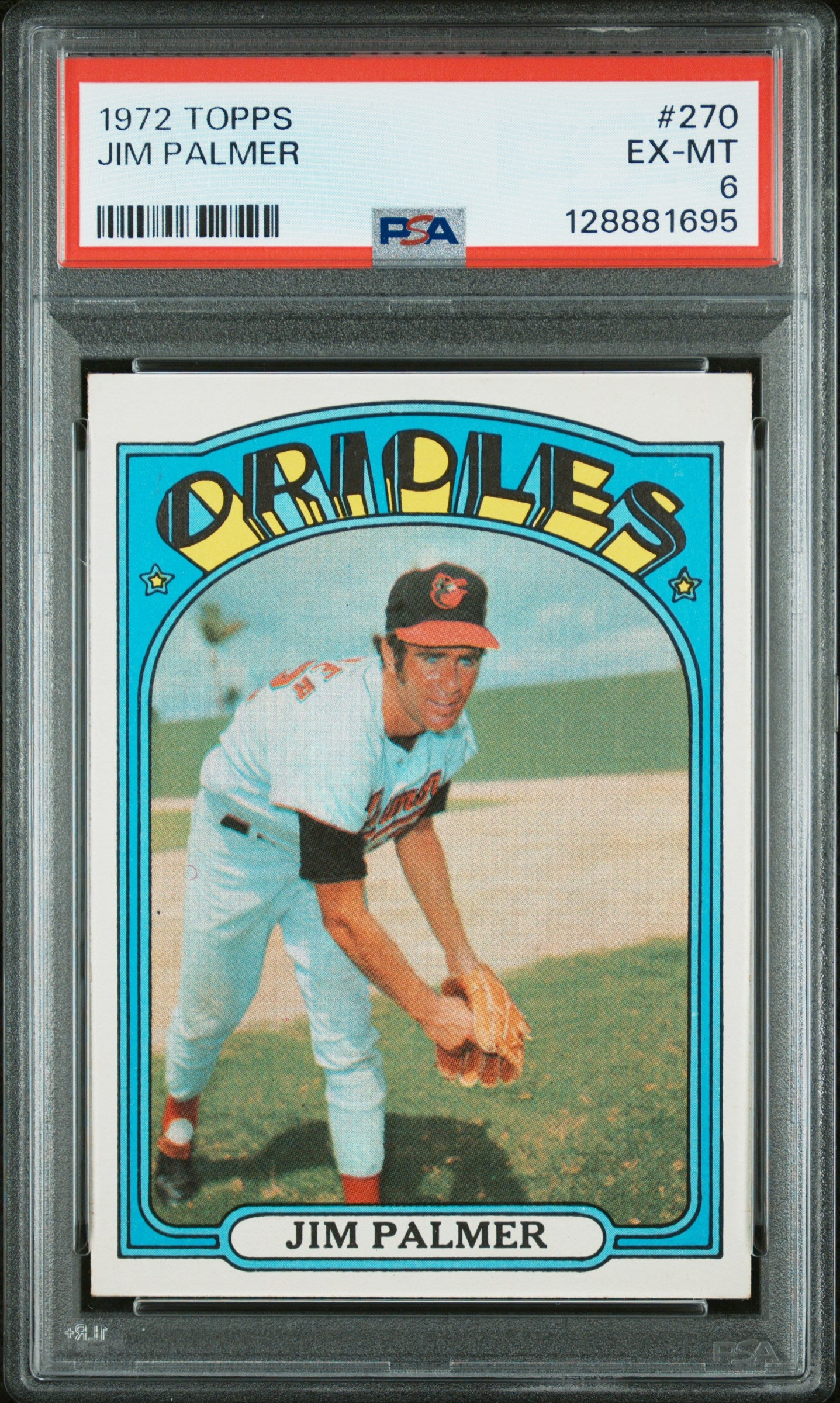 1972 Topps 270 Jim Palmer PSA 6