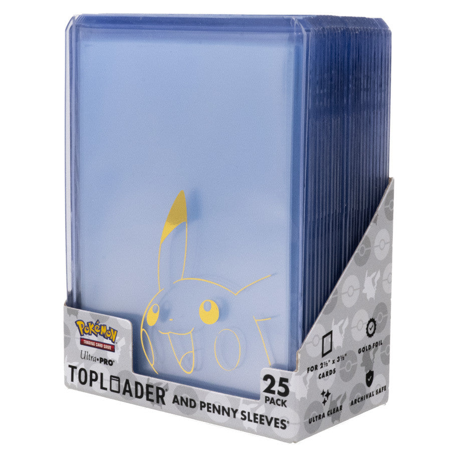 Pokemon Pikachu 3x4 Toploader/Sleeve Combo (25 sleeves + 25 Toploaders)