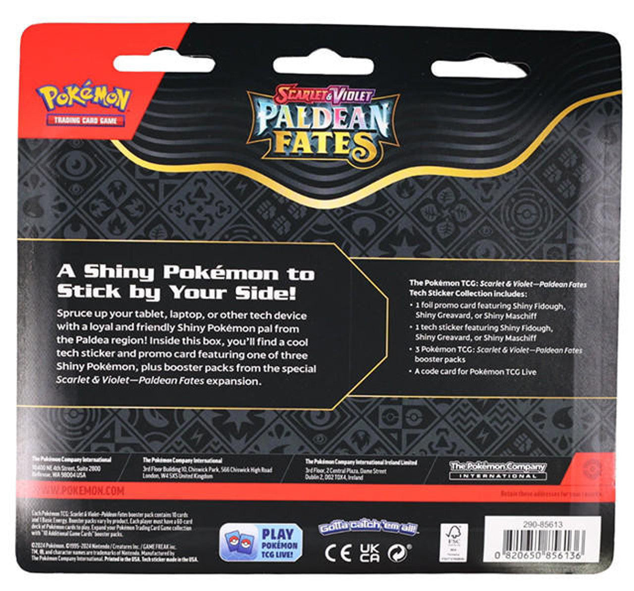Pokemon Paldean Fates Tech Sticker Collection