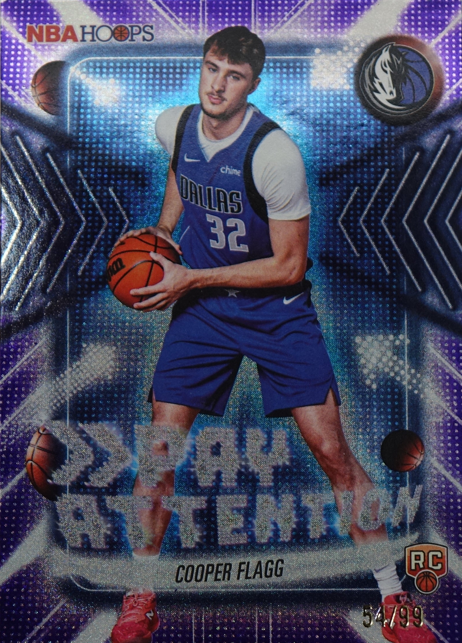 2025-26 Topps NBA Hoops Cooper Flagg Pay Attention Purple RC /99 #PA-16