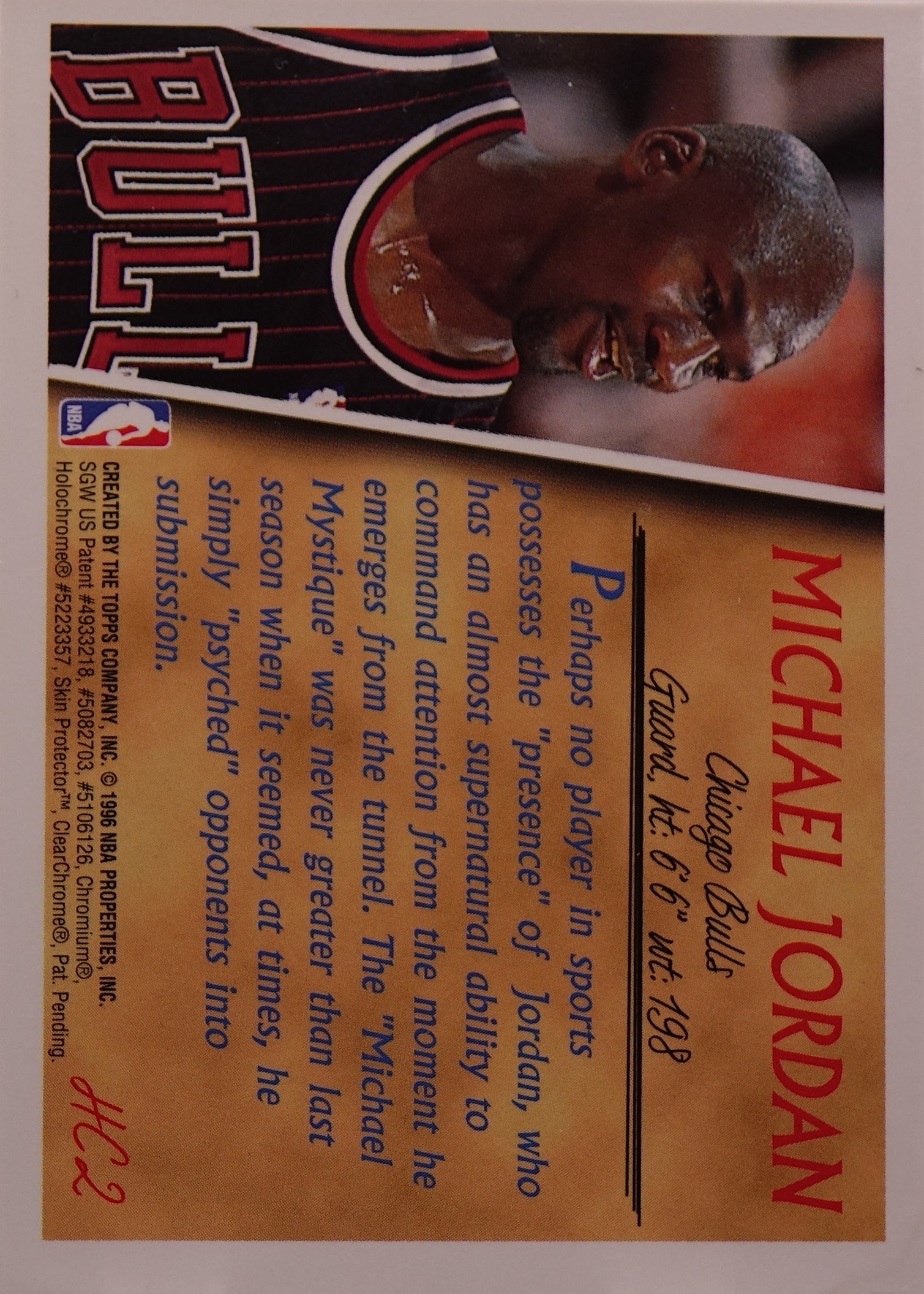 1996 Topps Michael Jordan Holding Court Refractor HC2 Rare Sp Insert
