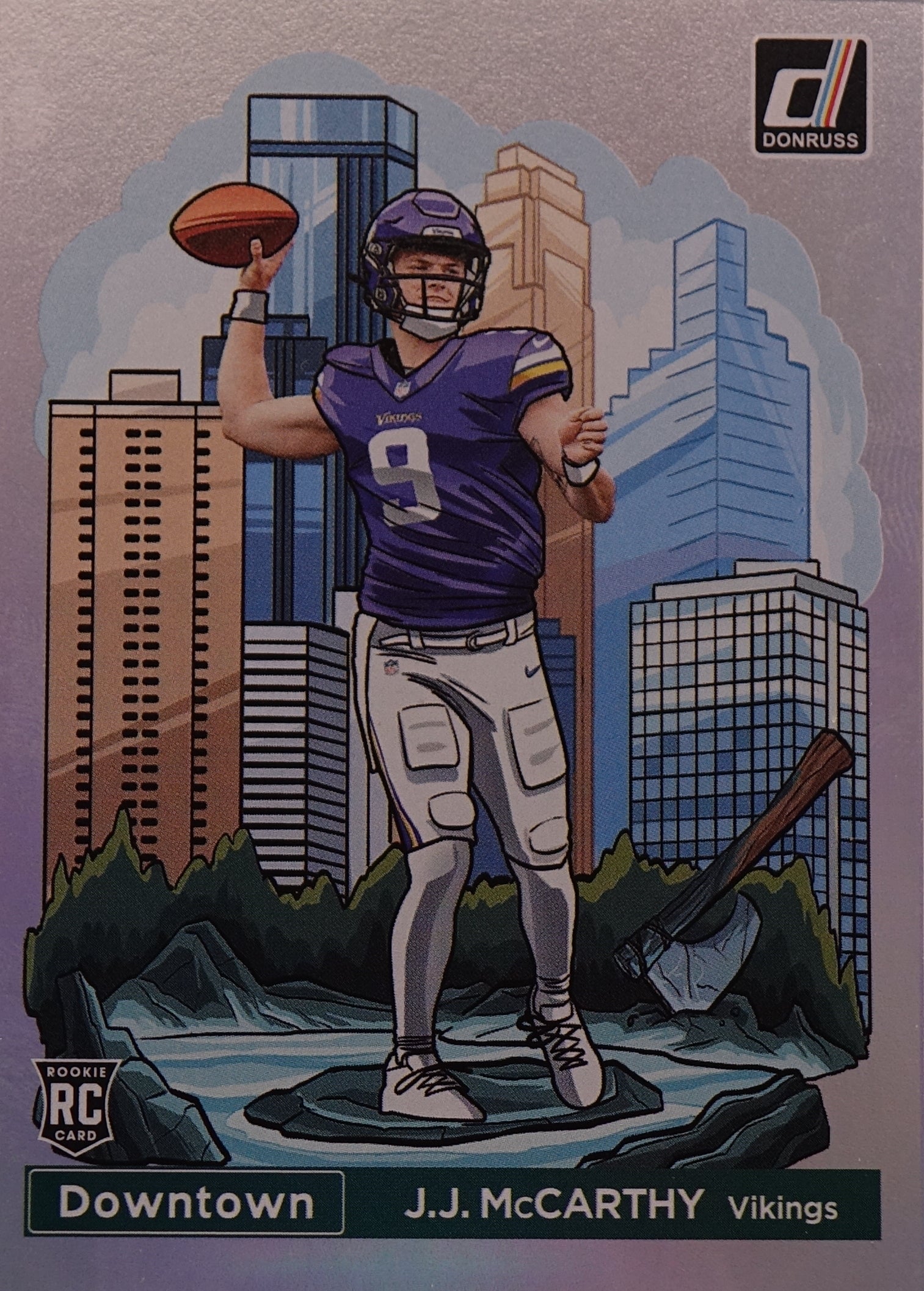 2024 Panini Donruss JJ McCarthy Downtown! SSP RC