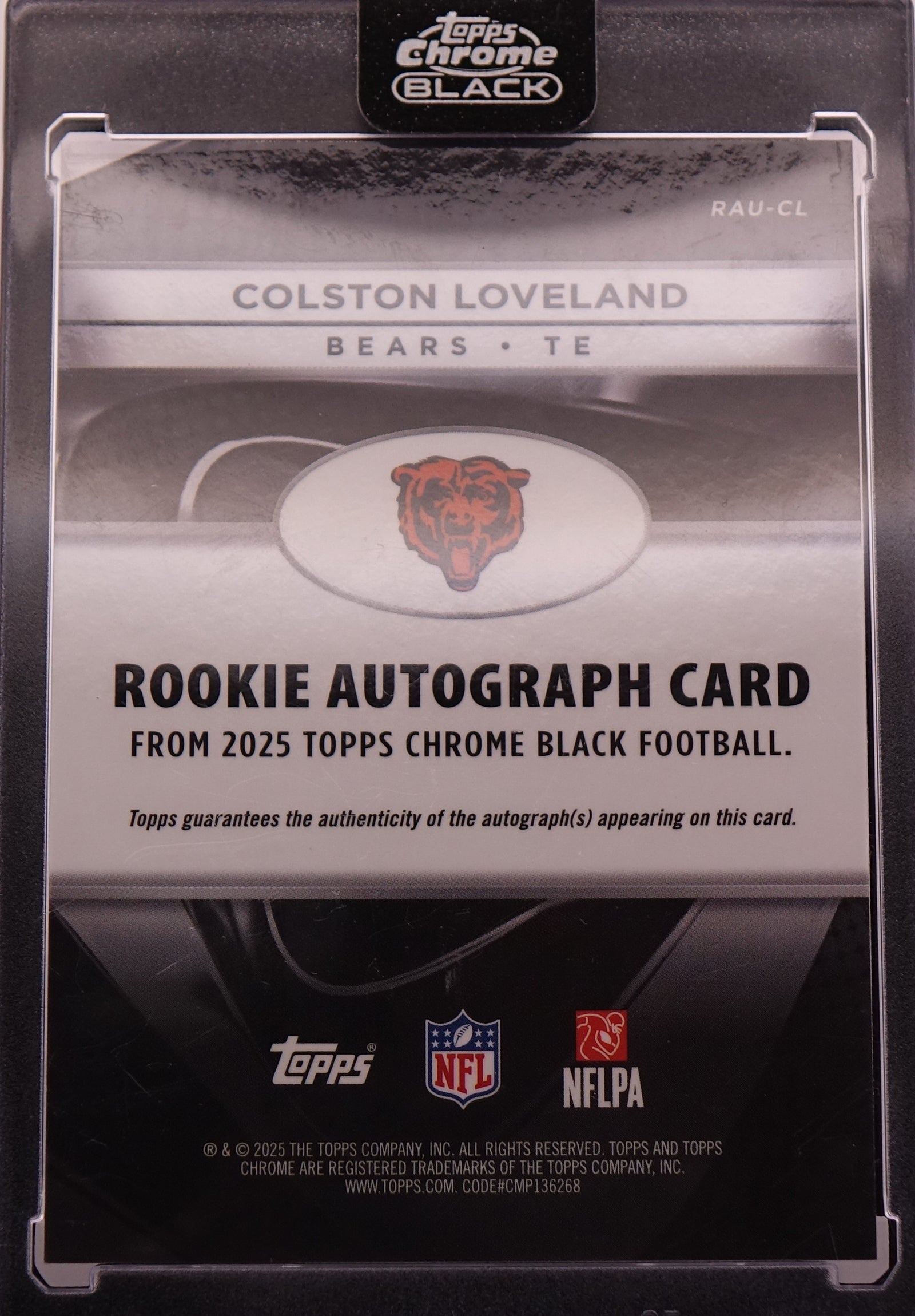 2025 Topps Chrome Black Auto Colston Loveland