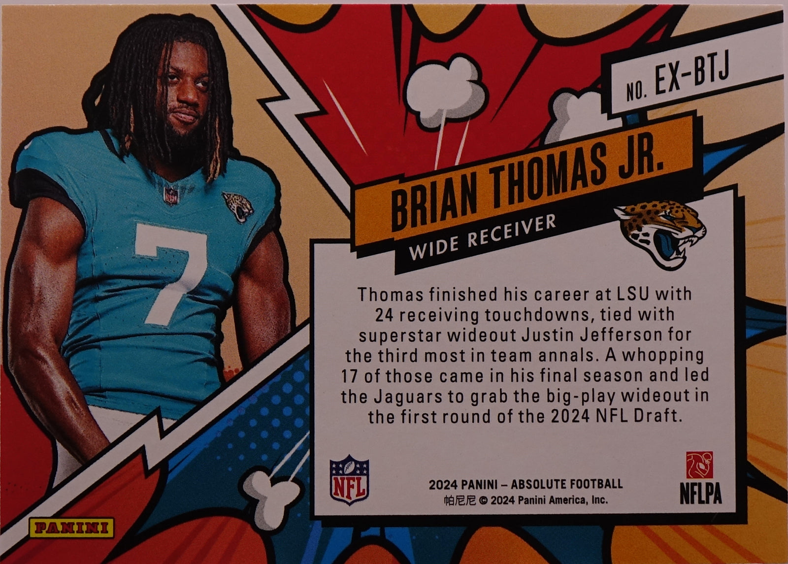 2024 Panini Absolute - Explosive Brian Thomas Jr. #EX-BTJ